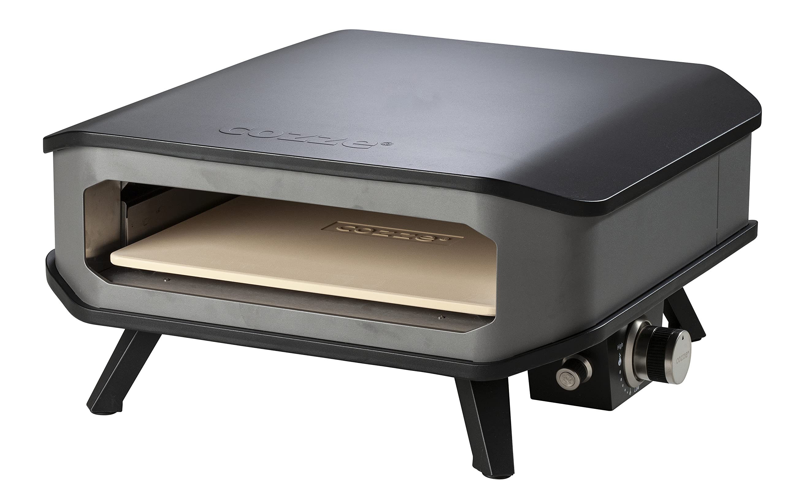Horno para Pizza Cozze 17" a Gas con Piedra de Cordierita | Pizzas de Hasta Ø42,5 cm en 2 Minutos | Fácil de Usar y Potente | Ideal para Exteriores