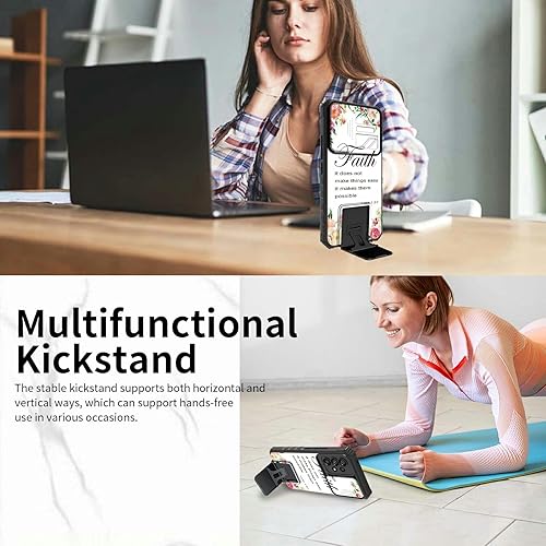 Miniatura 3 de Funda de teléfono Galaxy A23 5G para Samsung Galaxy A23 5G4GGalaxy M23 con cubierta deslizante para cámara con función atril, doble capa híbrida a