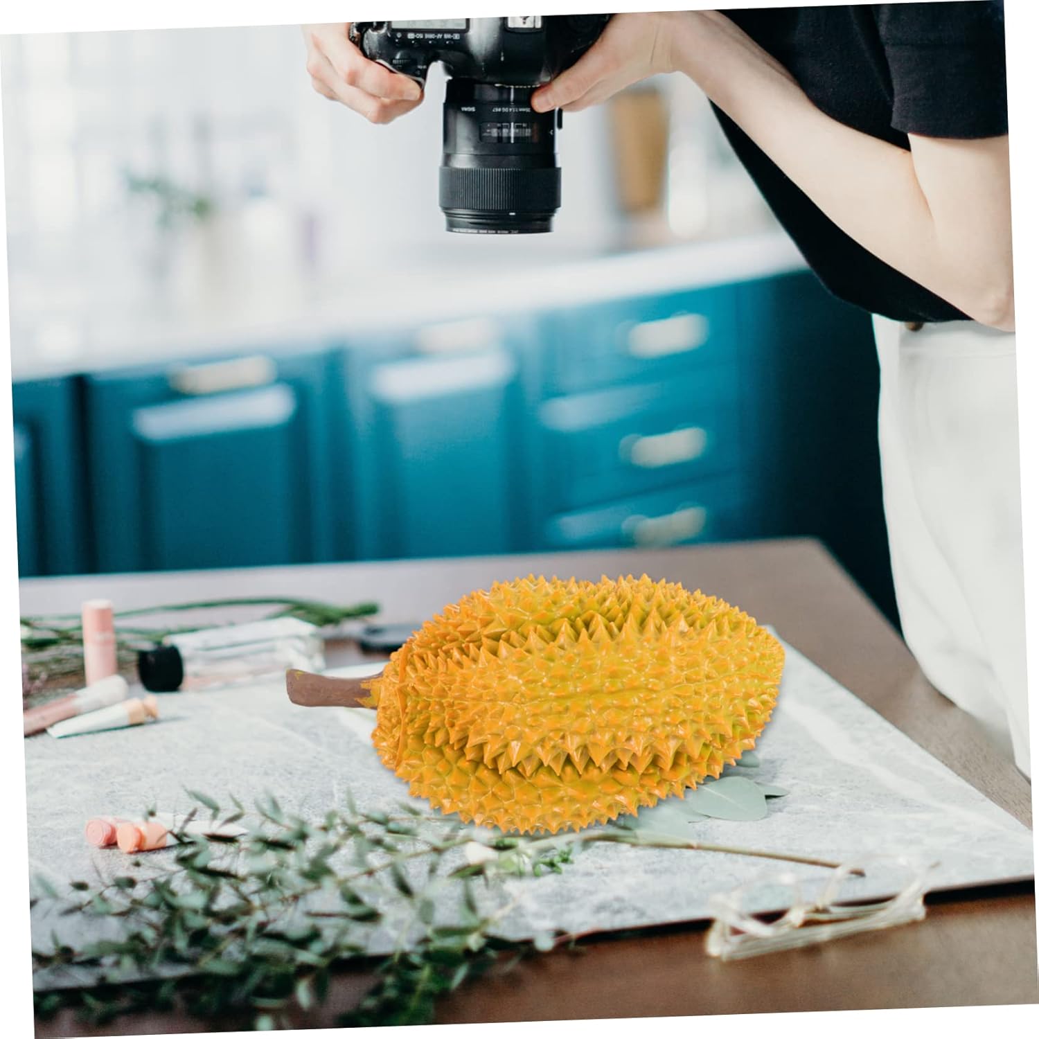 Realistic Fake Durian Fruit Model for Home Decor Simulation Durian Decorative Prop for Parties and Photography Natural Looking Pineapple