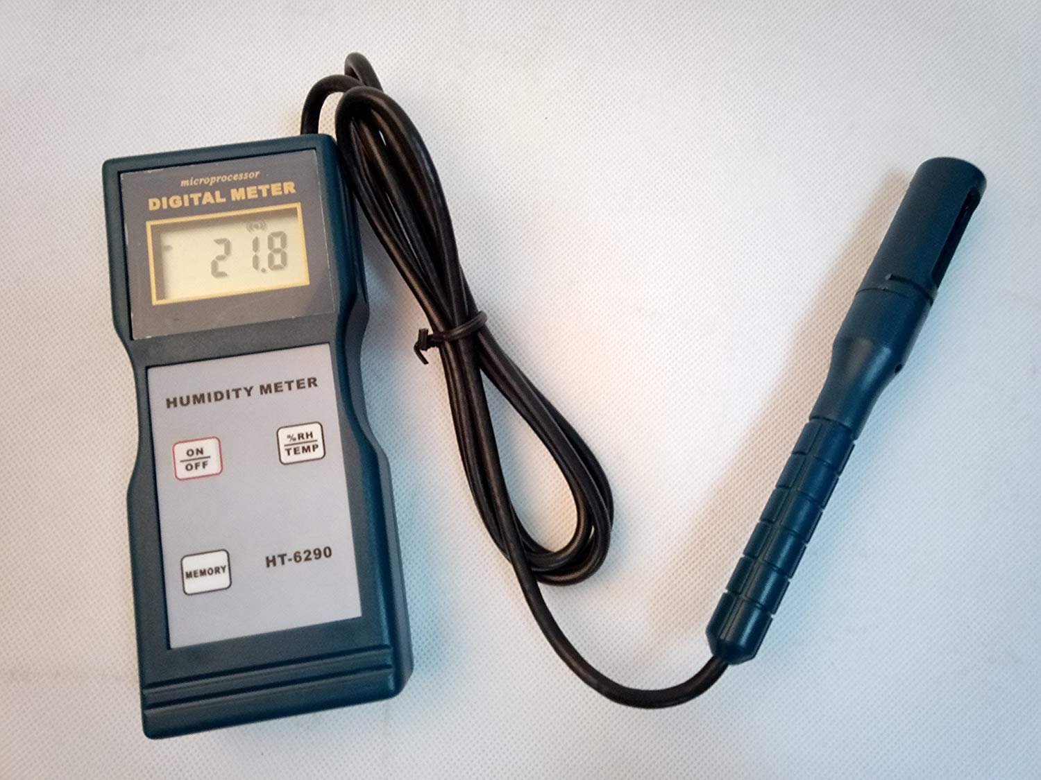 MeterTo HT-6290 Humidity & Temperaturer Meter External Probe 10~95% RH -10~60ºC(14~140ºF) for Workshops, Offices, Plantes, Libraries, Laboratories and Warehouses