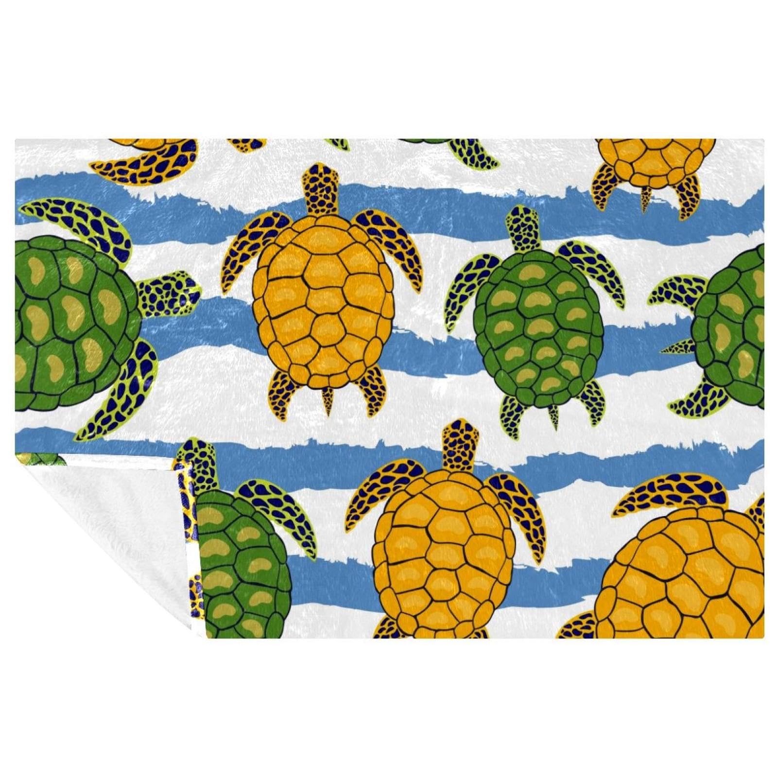 Couverture tortue pour camping et plage, plaid de voyage léger