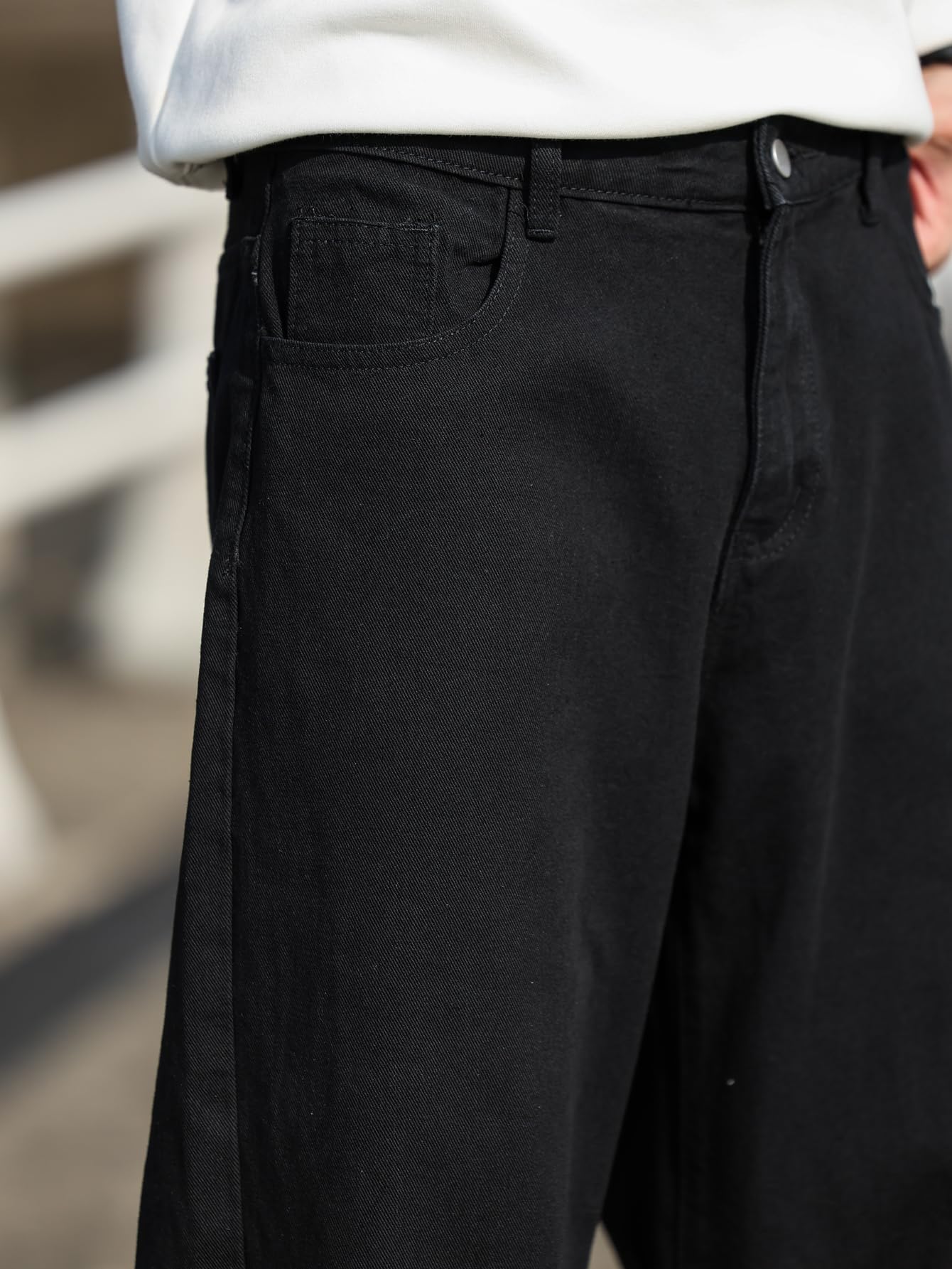 Pantalones vaqueros holgados para hombre de corte ancho Y2K con pierna recta hip-hop Streetwear