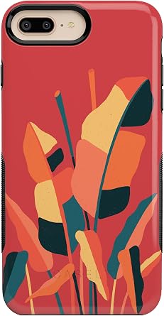 Casely iPhone 6/7/8 Plus Case | Let it Grow | Banana Leaf Floral | Bold Protective Design