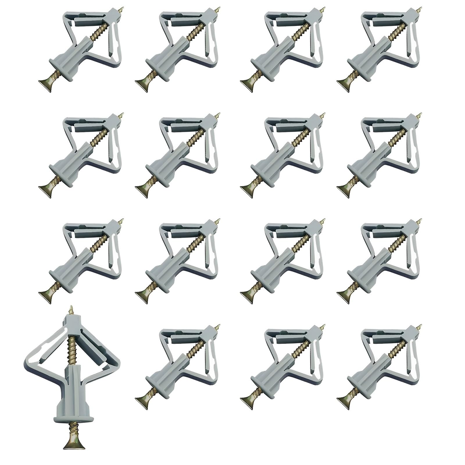 100 Pezzi Tasselli per Pareti a Cavità per Cartongesso, M8 Tappi Viti a Parete in Cartongesso, per Cartongesso e Pannelli in Fibra di Gesso