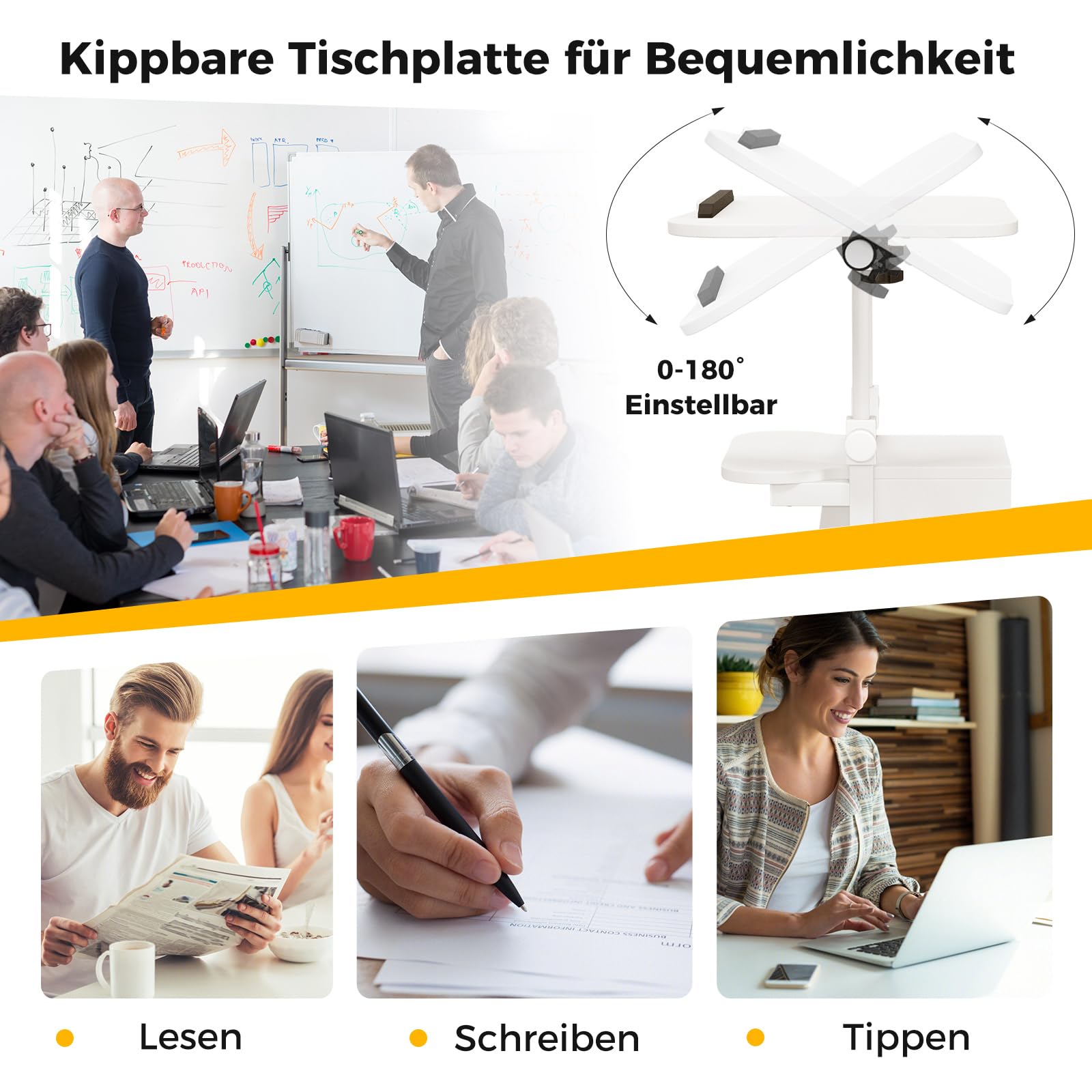 Costway Mobiele sprekerstandaard, staand bureau, in Costway Mobiele sprekerstandaard, staand bureau, in