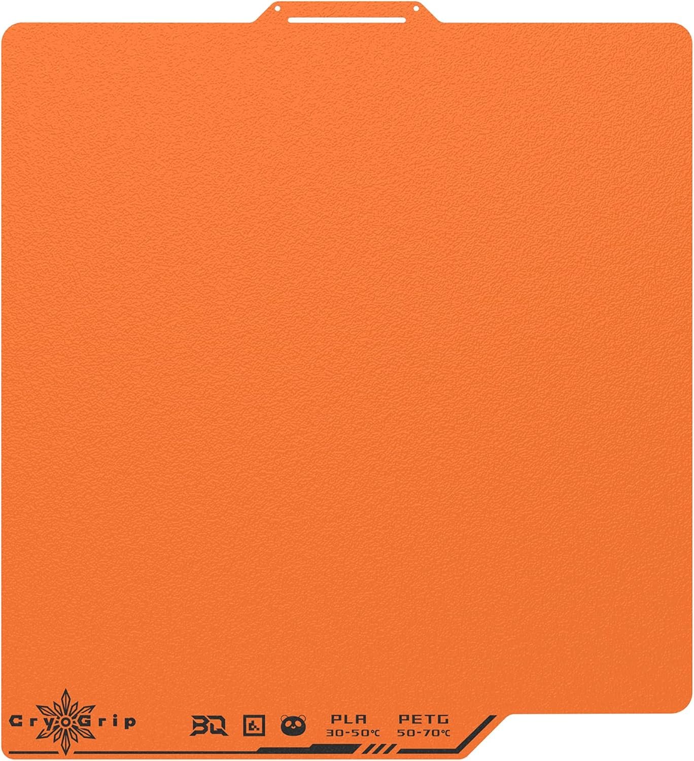 BIQU CryoGrip Pro Frostbite Panda Build Plate Orange, Upgrade Cold Build Plate for Bambu-Lab P1S/P2S/P1P/X2D/X1C/X1E/A1 3D, dwustronny arkusz sprężynowy, druk temperatury pokojowej, 257 x 257 mm