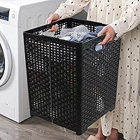 Vista 4 de Cesta de lavandería plegable de plástico de 42 litros, cesta de lavandería de plástico para toallas y ropa húmeda, 2 paquetes