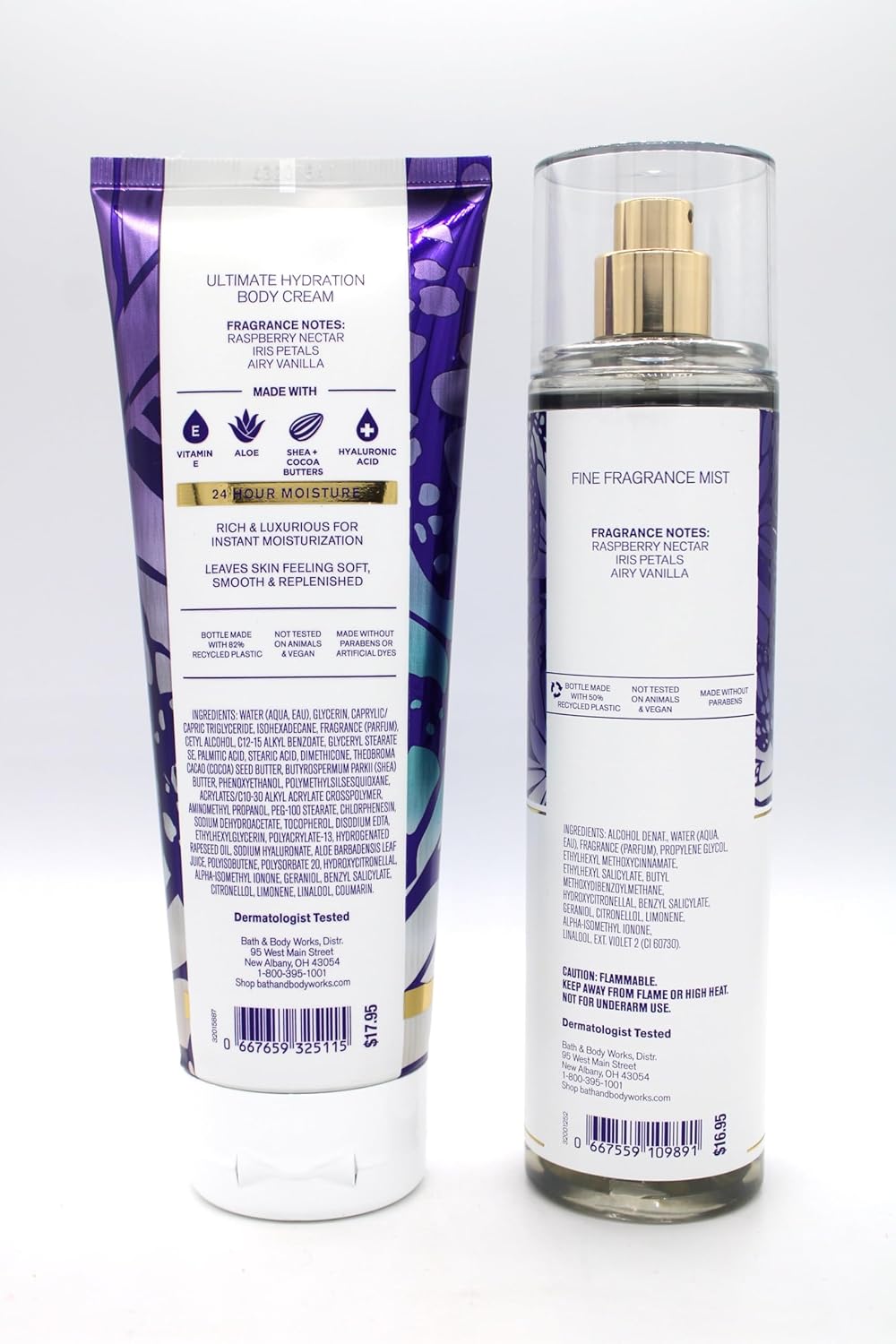 Generic Butterfly, Bath and Body, Fine Fragrance Mist and Body Cream Bundle Set
