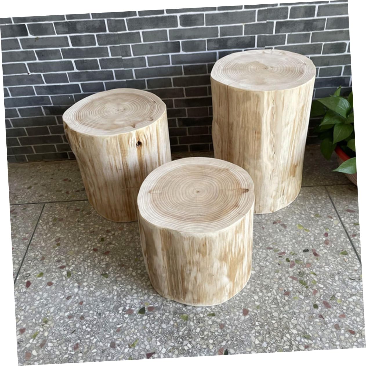YARNOW Taburete de Madera Natural Pequeño para Cambiar Zapatos Mesa Auxiliar Multiusos para Sofá Dormitorio y Mesita de Noche Diseño Resistente Adecuado para Decoración y Doméstico