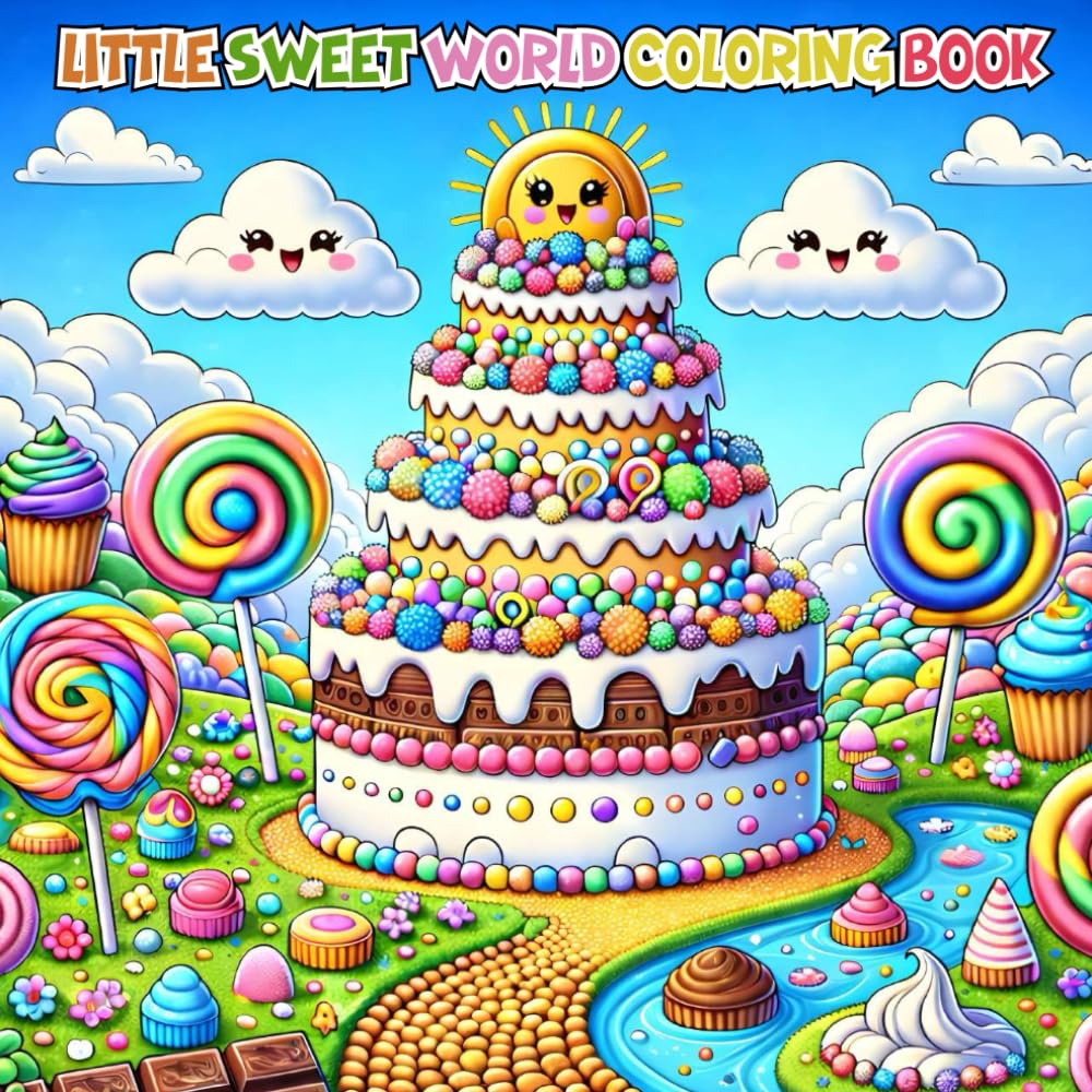 Little Sweet World Coloring Book: Fun and Easy Dessert Coloring Pages for Kids Ages 4–8.