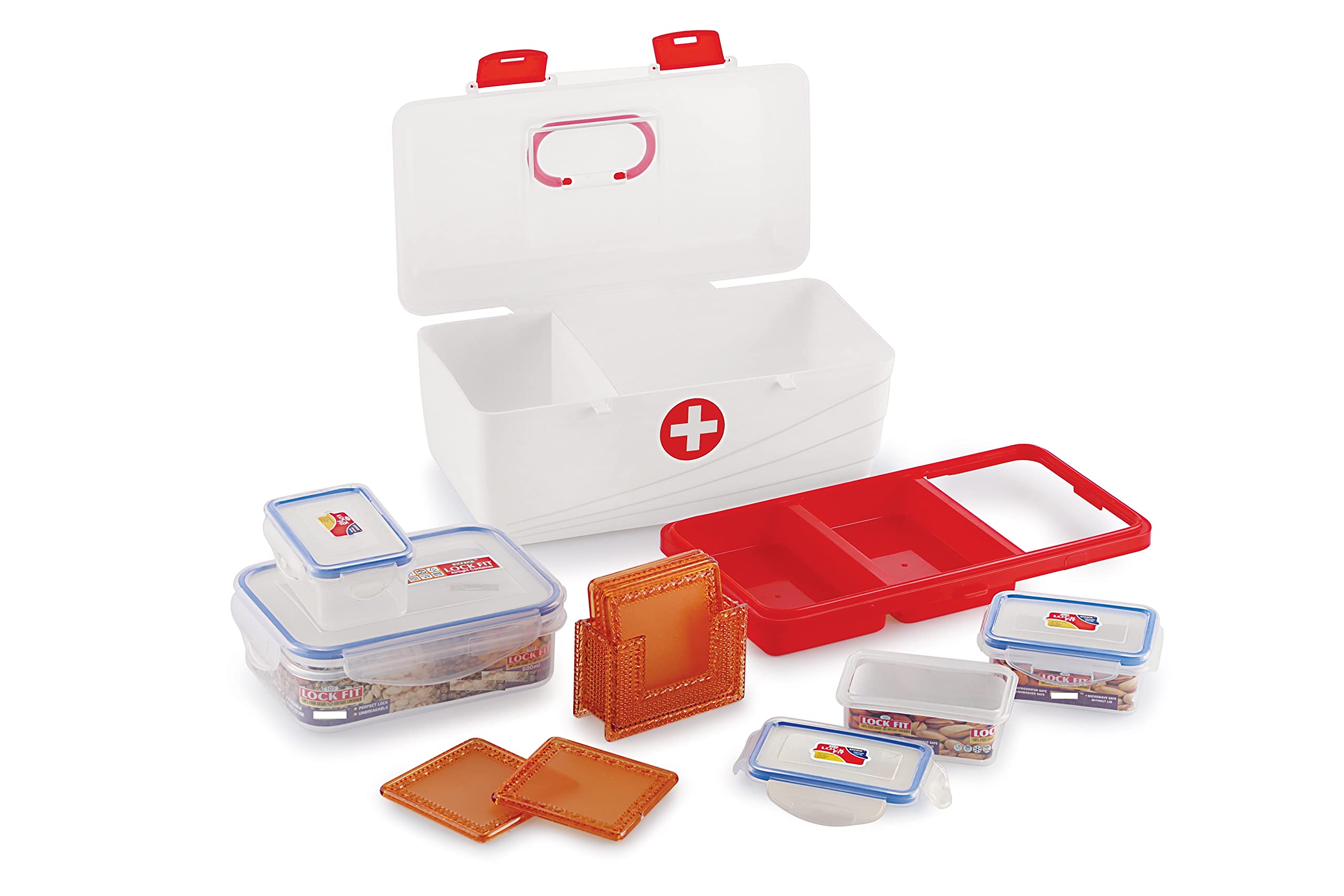 TeDeMel Combo Pack emergency Medicine box, lunch box Air tight