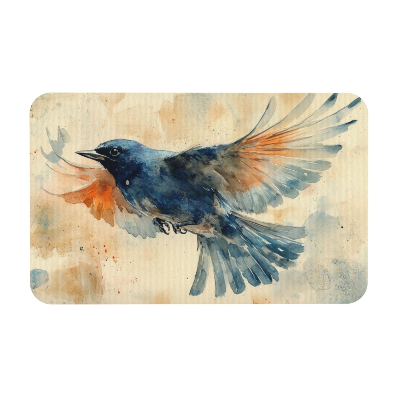 Tapis de bain antidérapant Flying Bluebird 50x80 cm lavable et sécurisé