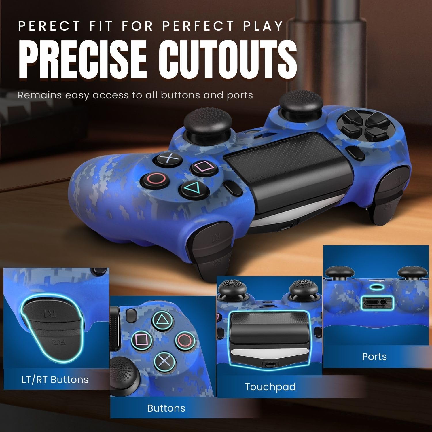 Subsonic Kit de customisation pour manette Playstation 4 Housse de