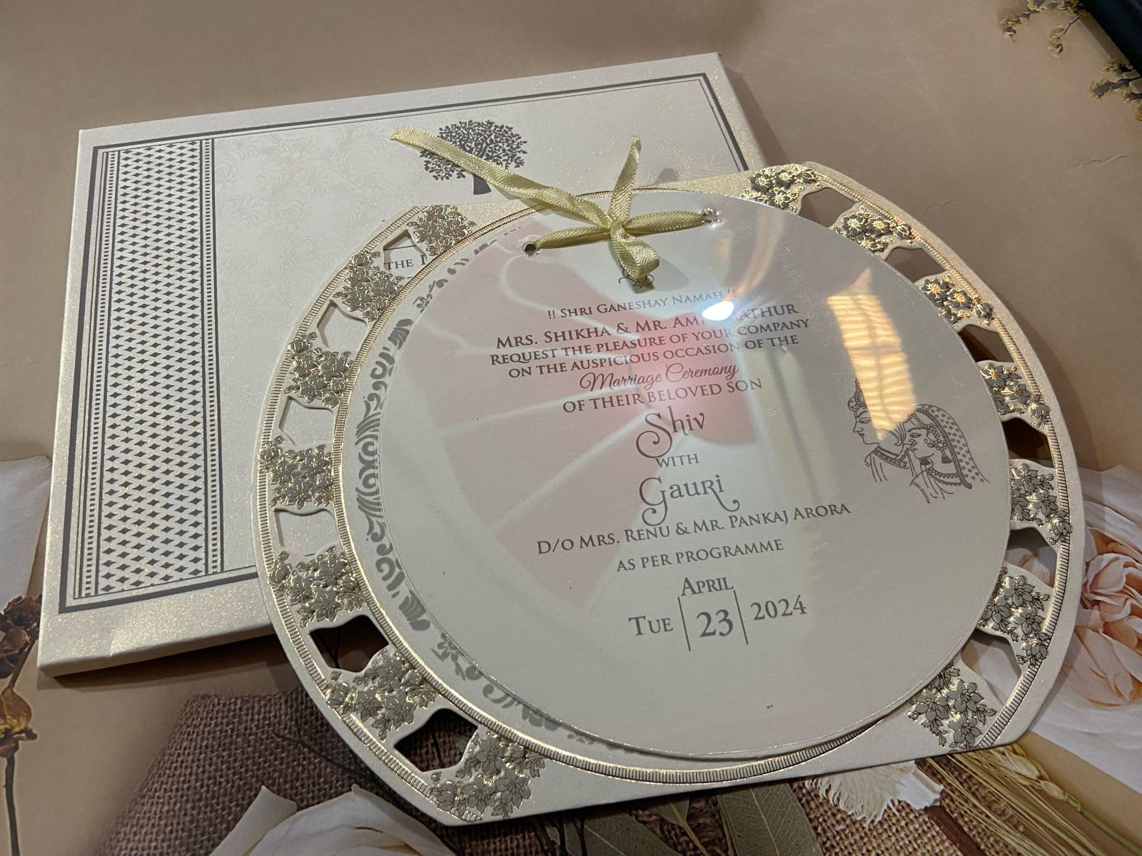 Gulshan Card Collection Designer Wedding Invitation Card (Pack of 50) No.265