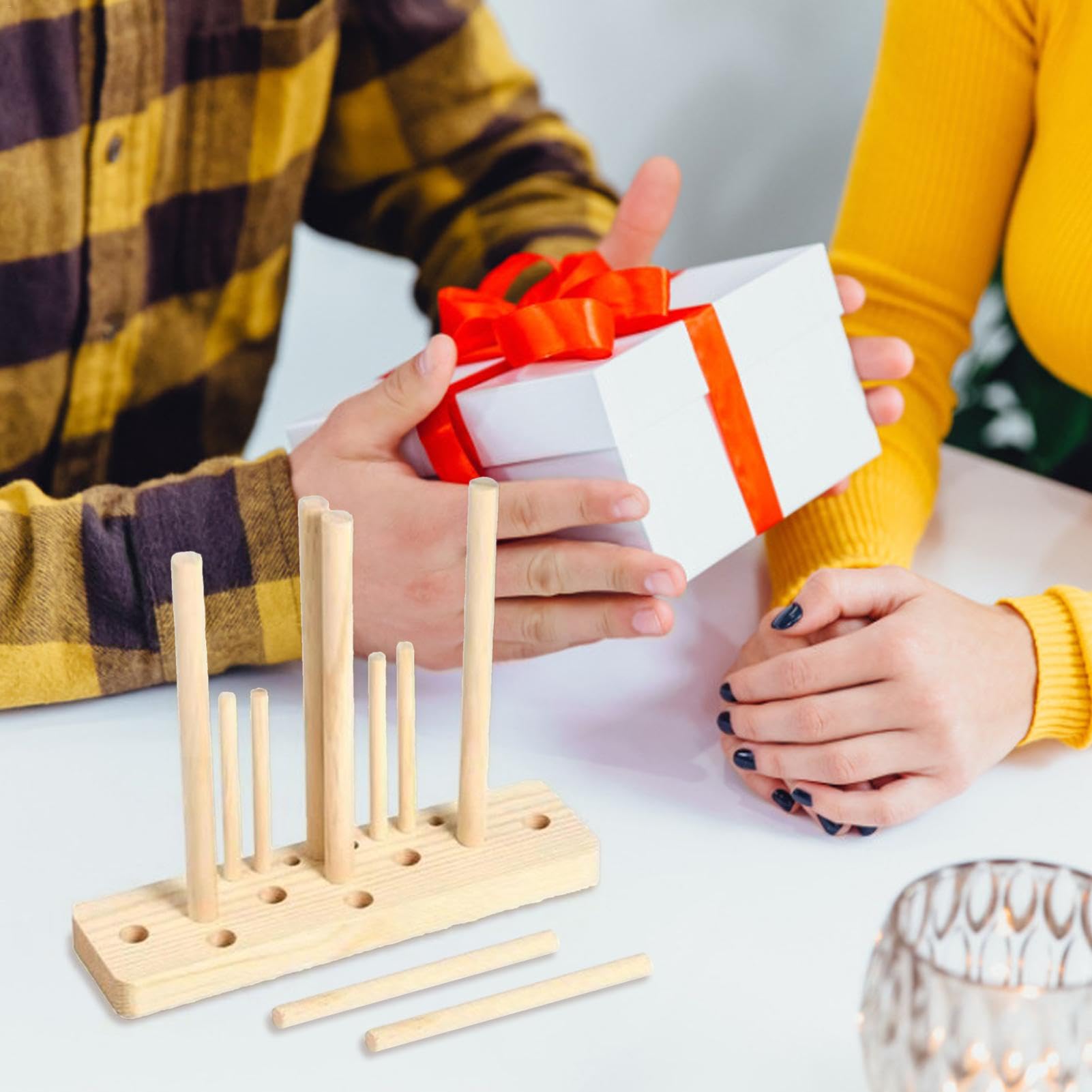 Creatore di fiocchi a base porosa, strumento per realizzare fiocchi in legno duro, per realizzare fiocchi, decorazioni per feste, corpetti, ghirlande di festa, vari lavori artigianali