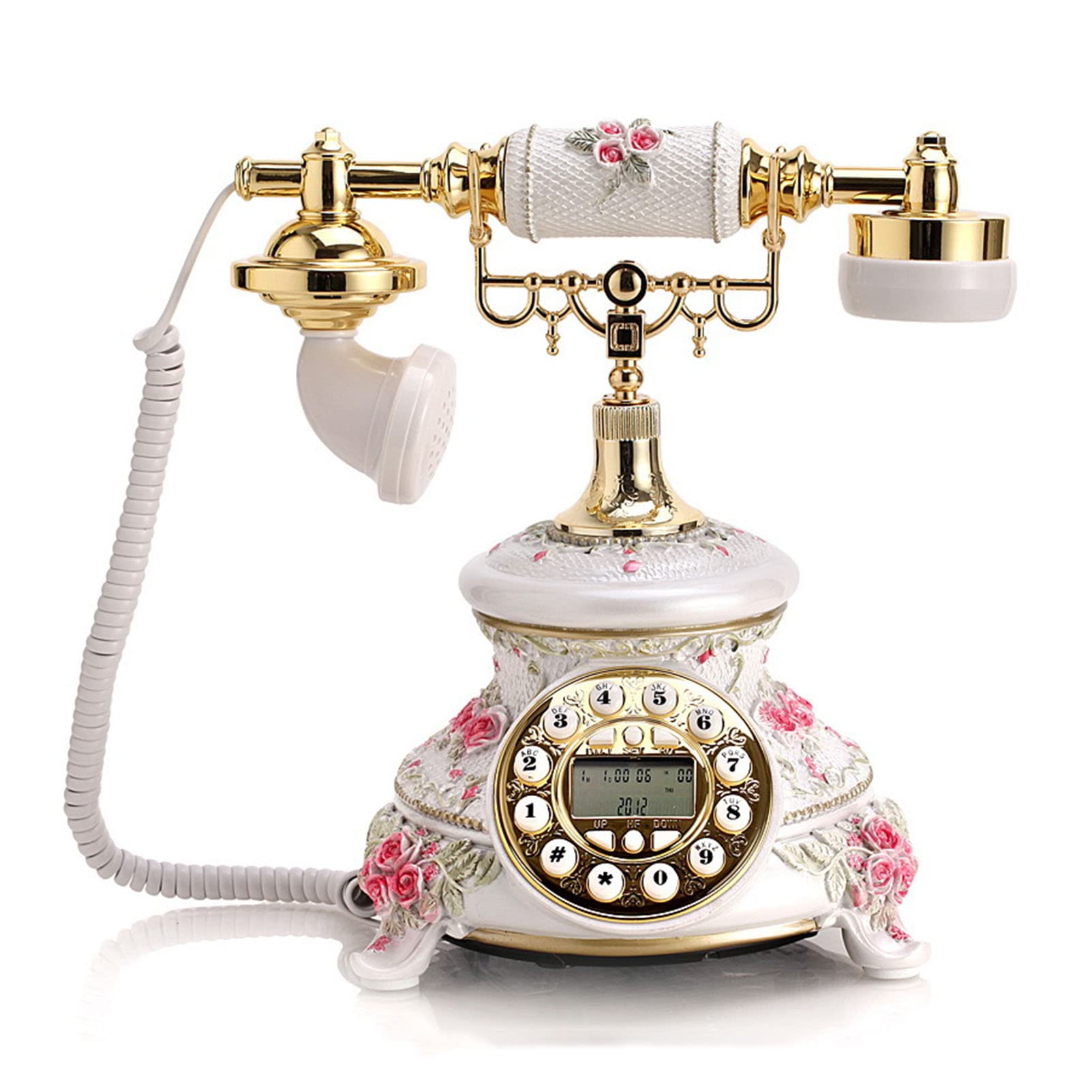 Teléfono Fijo Vintage Estilo Europeo Antiguo Teléfono Fijo Decoración Clásica para Oficina Familia Hotel