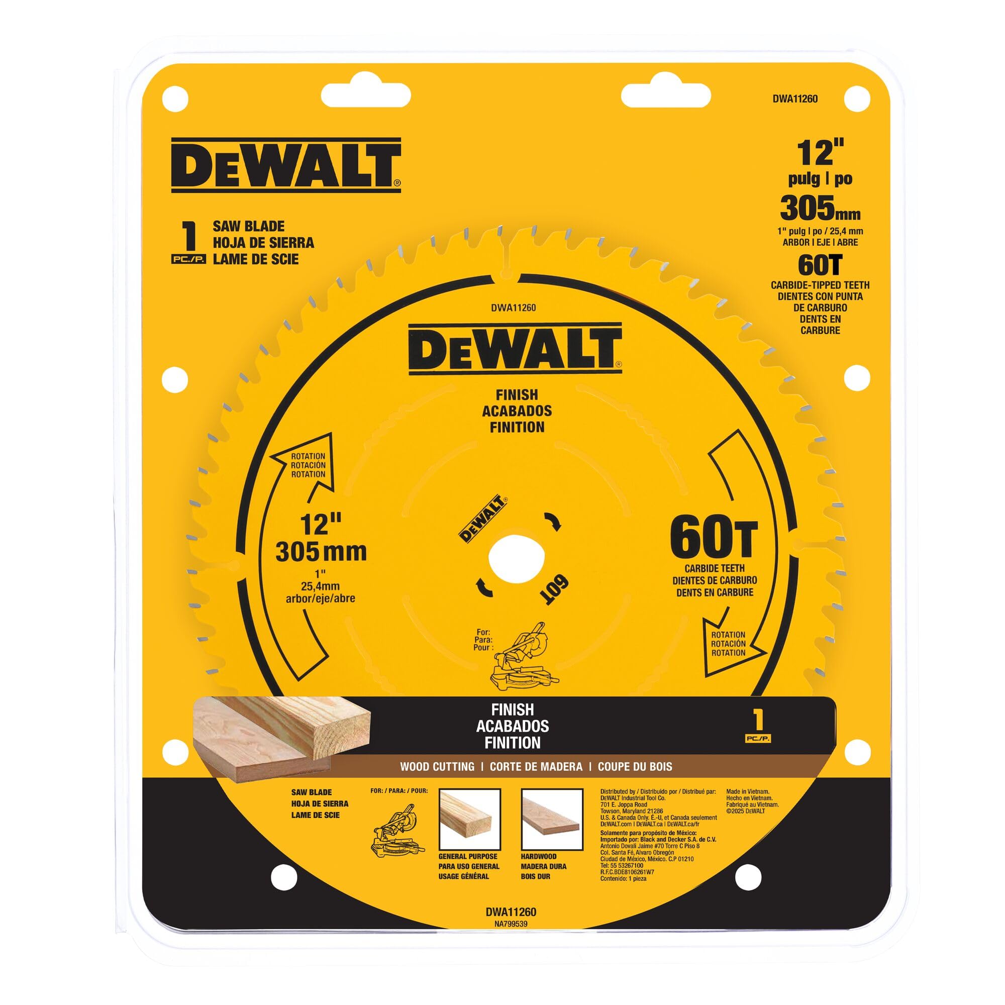 DEWALT 30.5 cm 60T Finish brzeszczot (DWA11260)