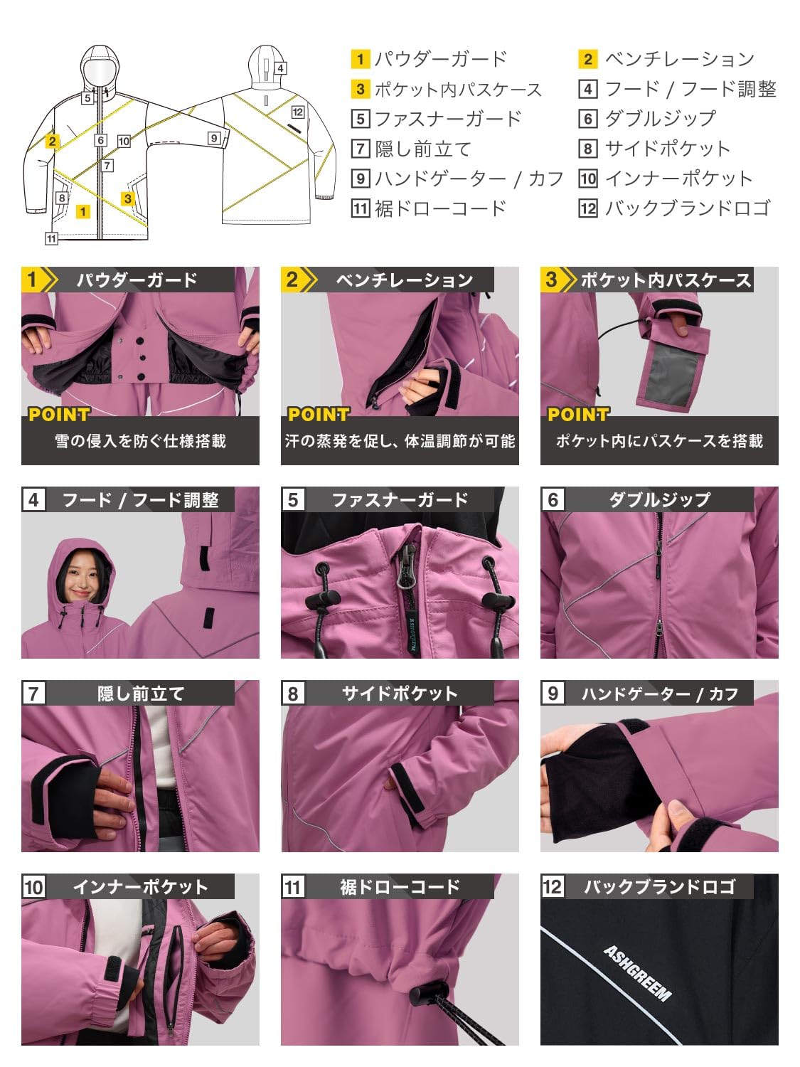 Amazon.co.jp: ASHGREEM: 2LAYER セット/単品