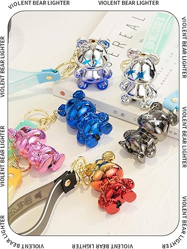 Miniatura 8 de DAXXIN Lindos accesorios encendedor, compacto y portátil de dibujos animados, llaveros geniales, encendedor de llama suave, regalos únicos para