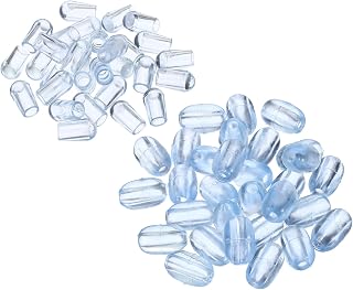 PATIKIL Kitchen Sink Rack Feet, 1Set/30Pcs Plastic Sink Protector Feet with 30Pcs 5mm ID x 13mm OD Bumpers Cover for Sink Rack Grid, Clear
