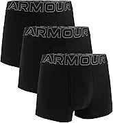 Under Armour mens 3-pack Performance Cotton Trunks, Boxer Briefs With 3" Inseam, All-day Comfort