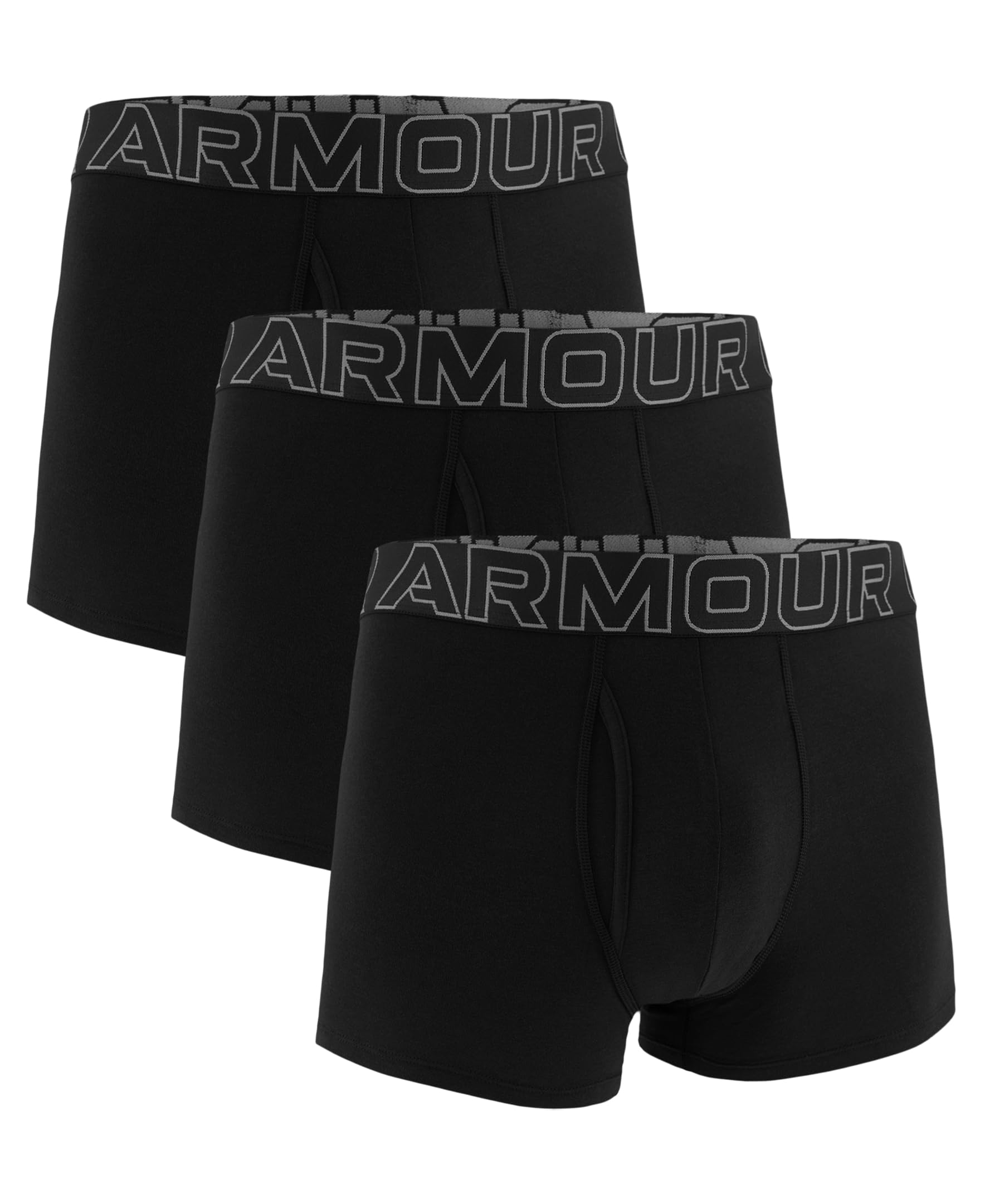 Under Armour Men's 3-pack Performance Cotton Trunks, Boxer Briefs With 3" Inseam, All-day Comfort