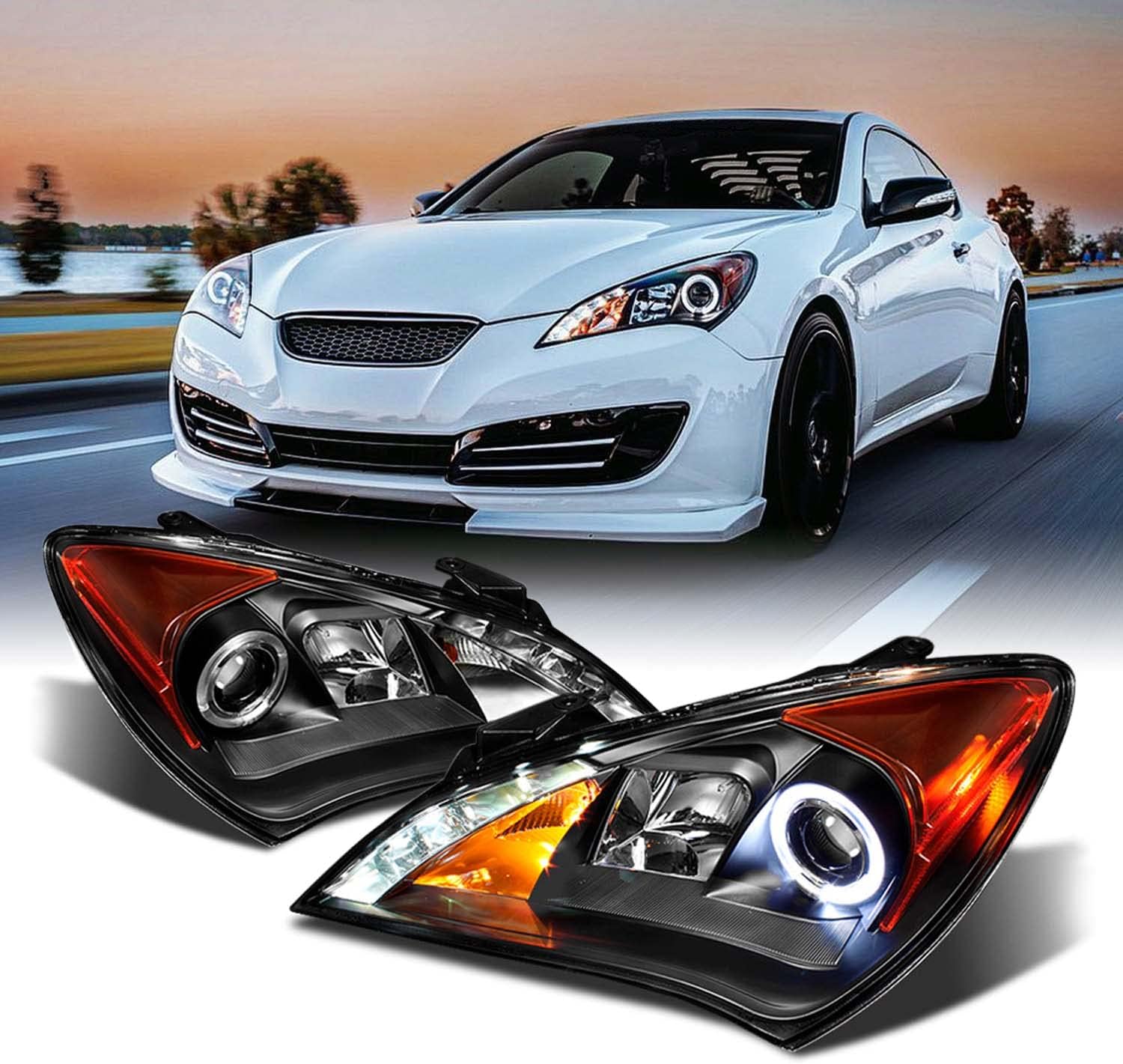 Amazon.com: AmeriLite Black Projector Plank Style Headlights for ...
