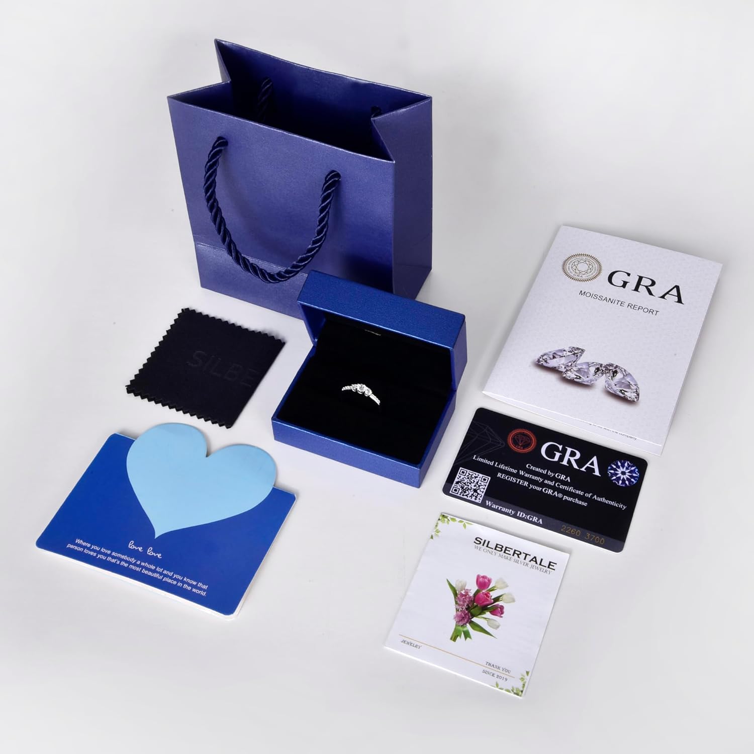 3/7 Round Moissanite Rings for Women- S925 Sterling Silver D Color Lab Created Round Cut - Hypoallergenic & Comfortable Jewelry for Daily Wear with GRA Certificate - Image 7