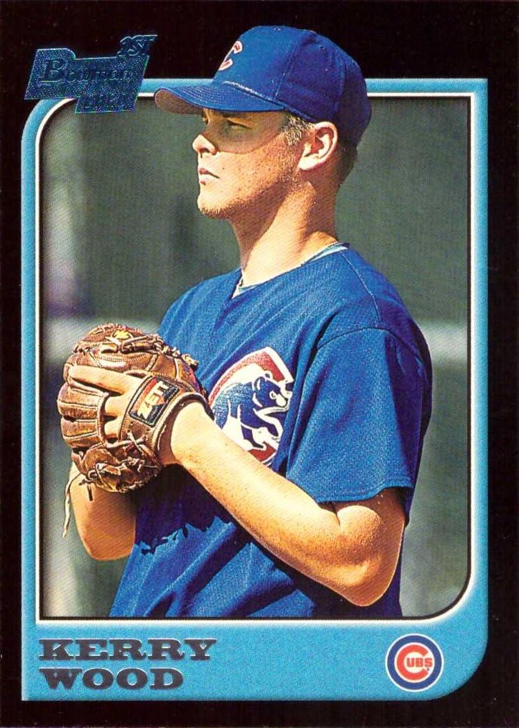1997 Bowman Baseball #196 Kerry Wood Rookie Card Thumbnail