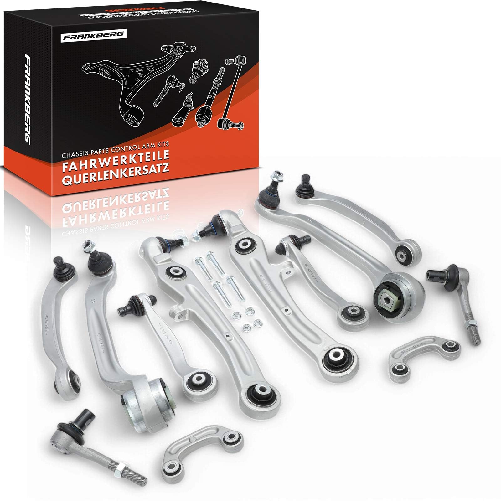 Frankberg 12x Kit de bras de suspension avant gauchedroit 4E0407509E | devant, gauche, droite, 4E0407509E; Compatible avec: A6 Allroad 4FH, A6 4F2, A6 Avant 4F5