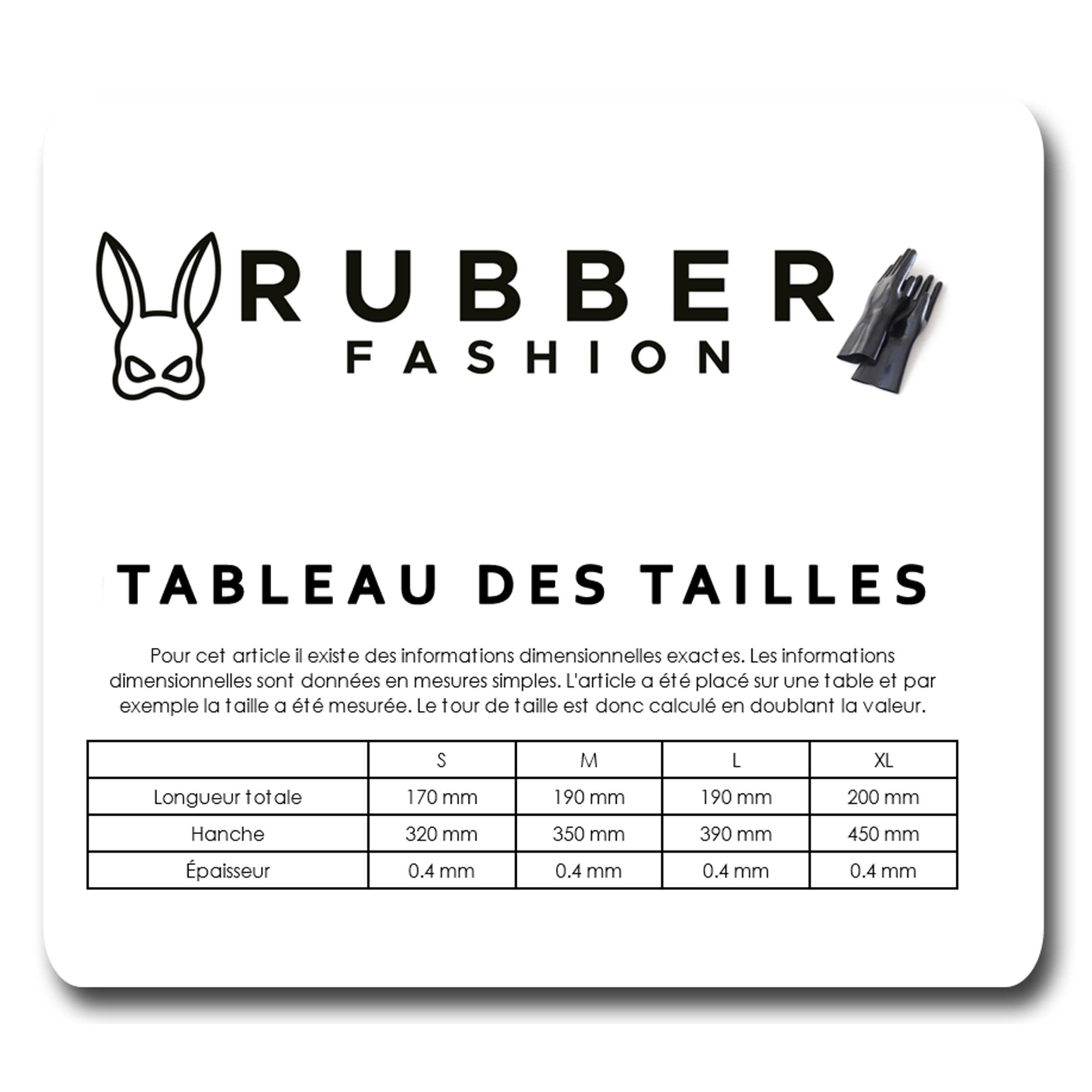 Rubberfashion Tanga sexy en latex - slip pour femme - culotte avec effet brillant noir 0.4mm Medium