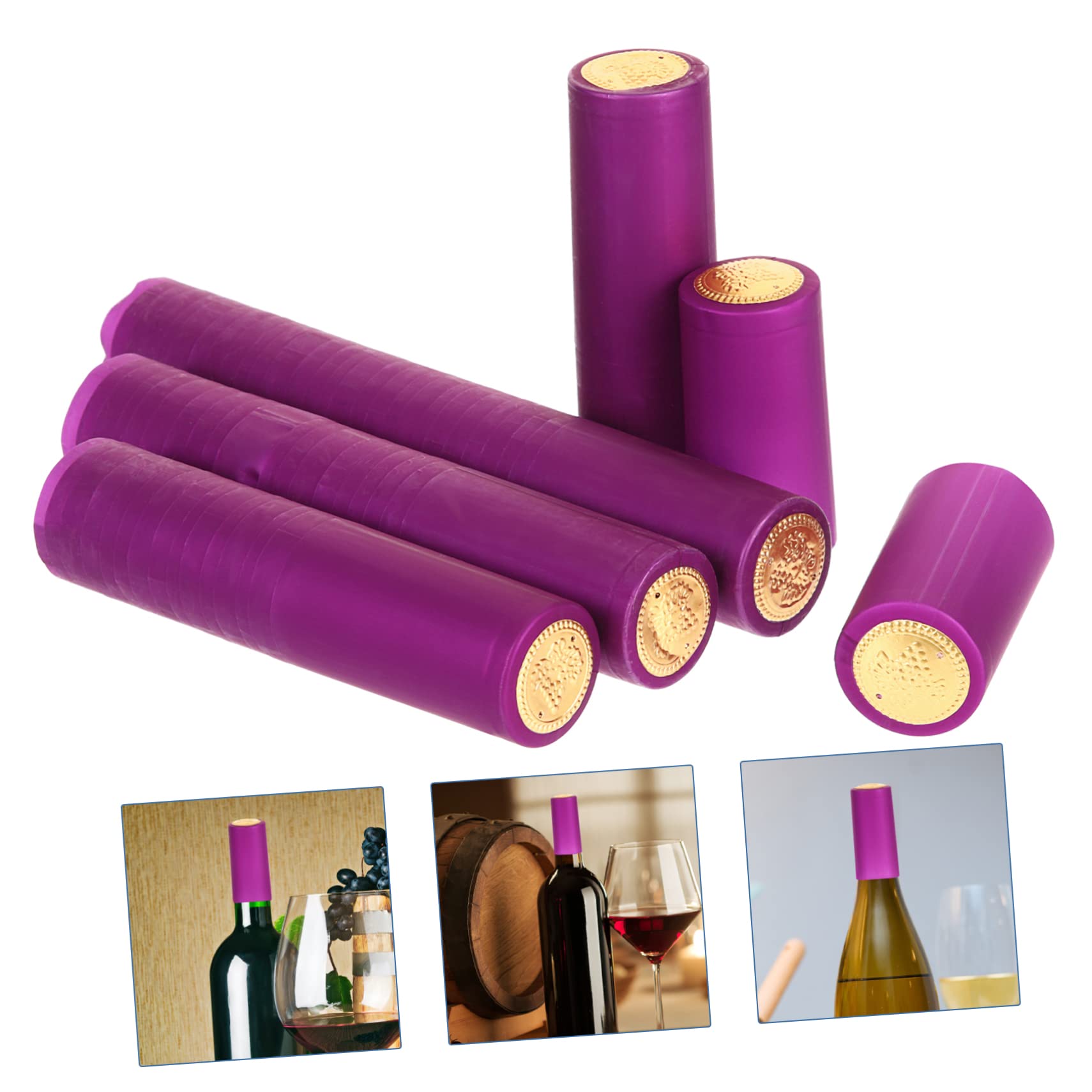 NAMOARLY Wine Bottle Seal Heat Shrink Capsules 200pcs Shrink Caps Sealing Bottle Caps for Wine