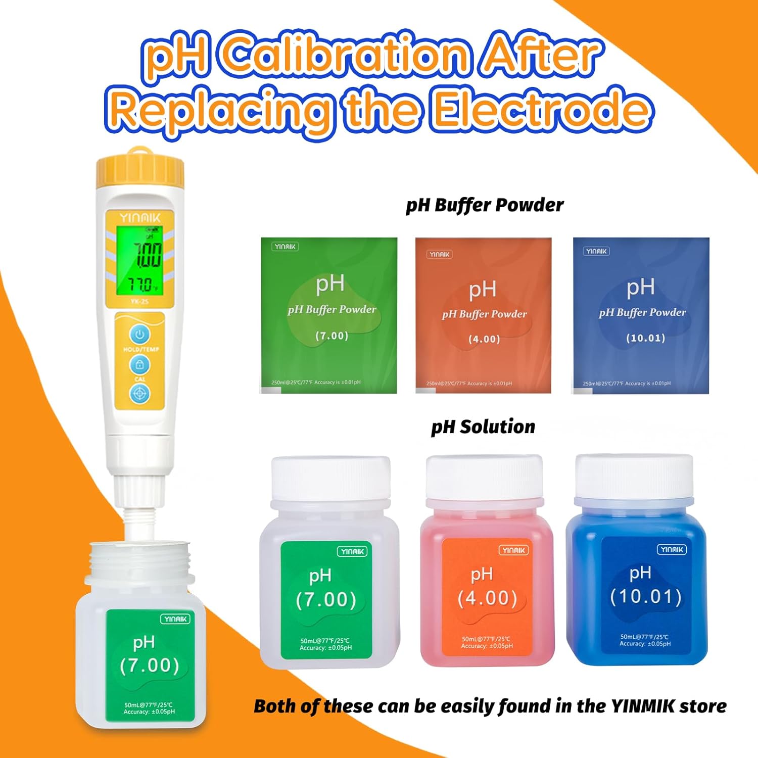 pH Buffer Powders and Solutions for Calibration