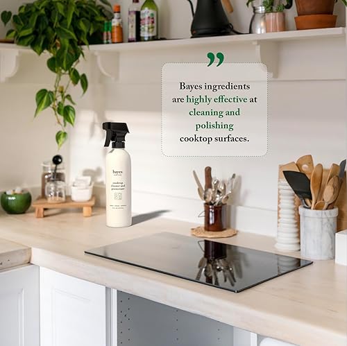 Miniatura 2 de Bayes Limpiador y protector de placas de cocina para uso diario, limpia, brilla y protege las placas de cocción de vidrio y esmalte de cerámica,