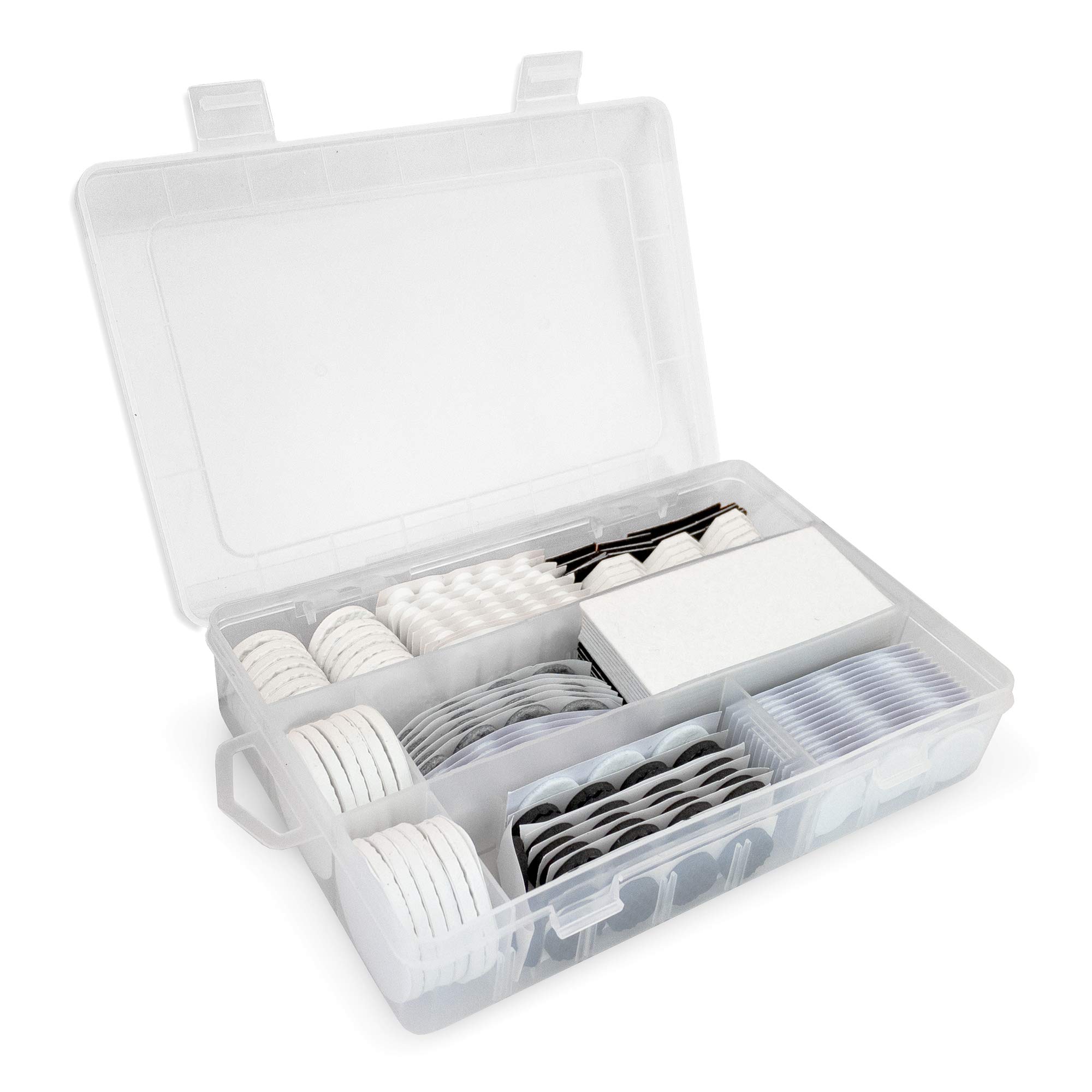 Mixed Self Adhesive Felt & EVA Pads Case - 270 Pieces - Reduce Noise on Drawers, Cabinet Doors - by Lifeswonderful