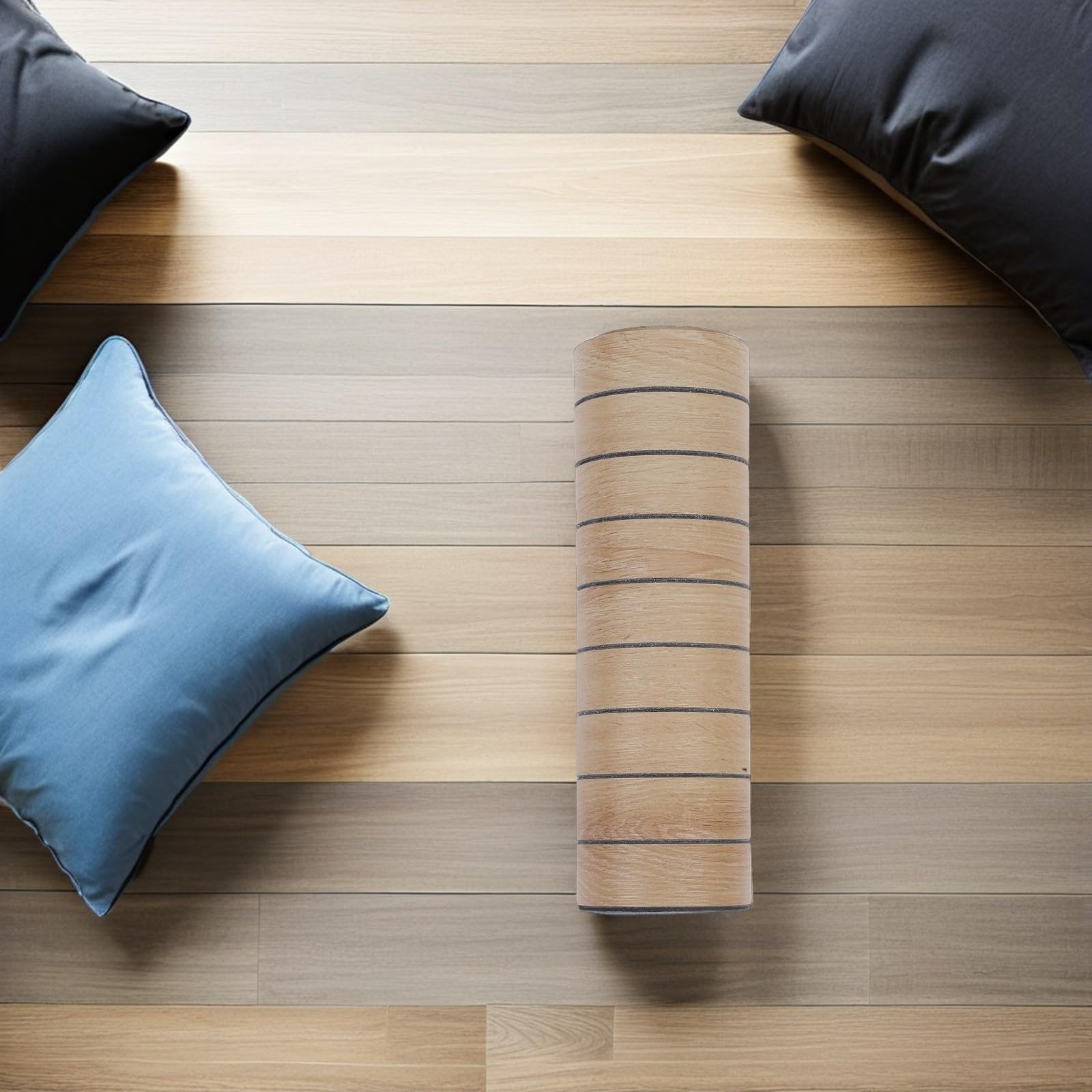 POPETPOP Paneles de pared autoadhesivos decorativos 3D, 2 rollos impermeables, textura de rejilla, imitación roble, 40 cm x 300 cm, para baño y sala de estar