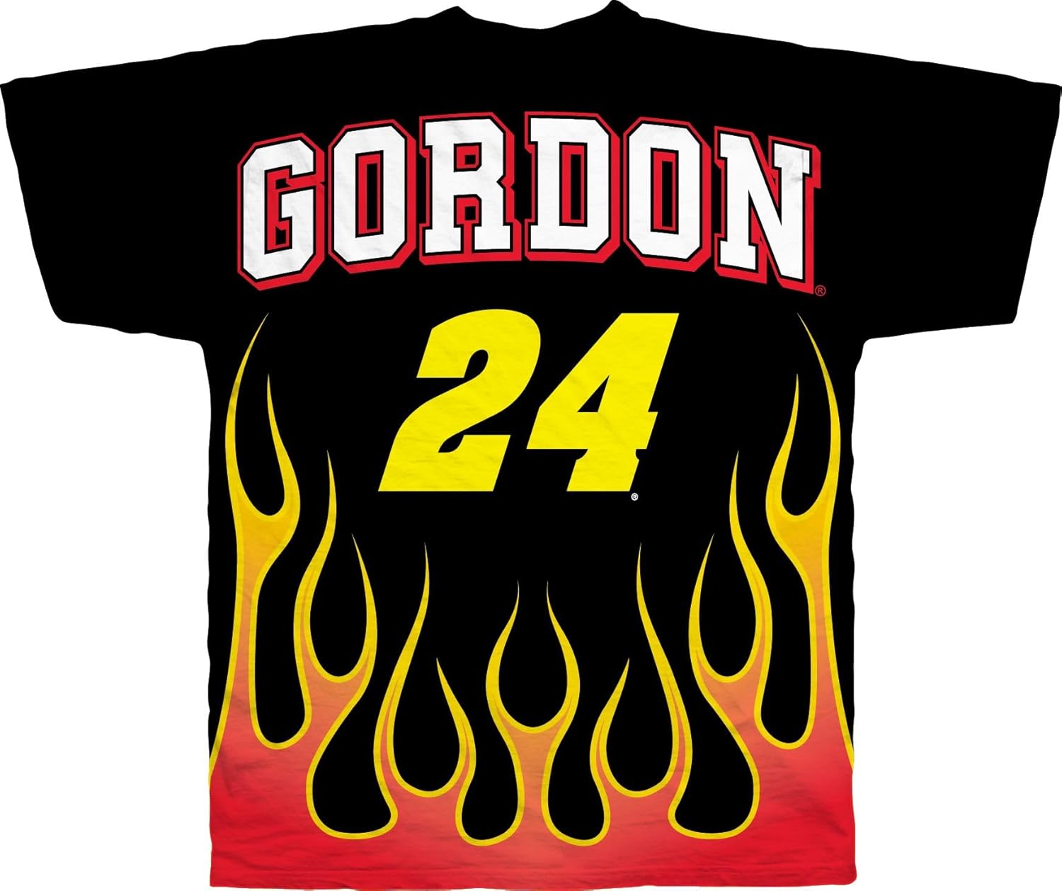 Checkered Flag Sports Jeff Gordon #24 NASCAR Retro Uniform Sublimated Flame Total Print Shirt