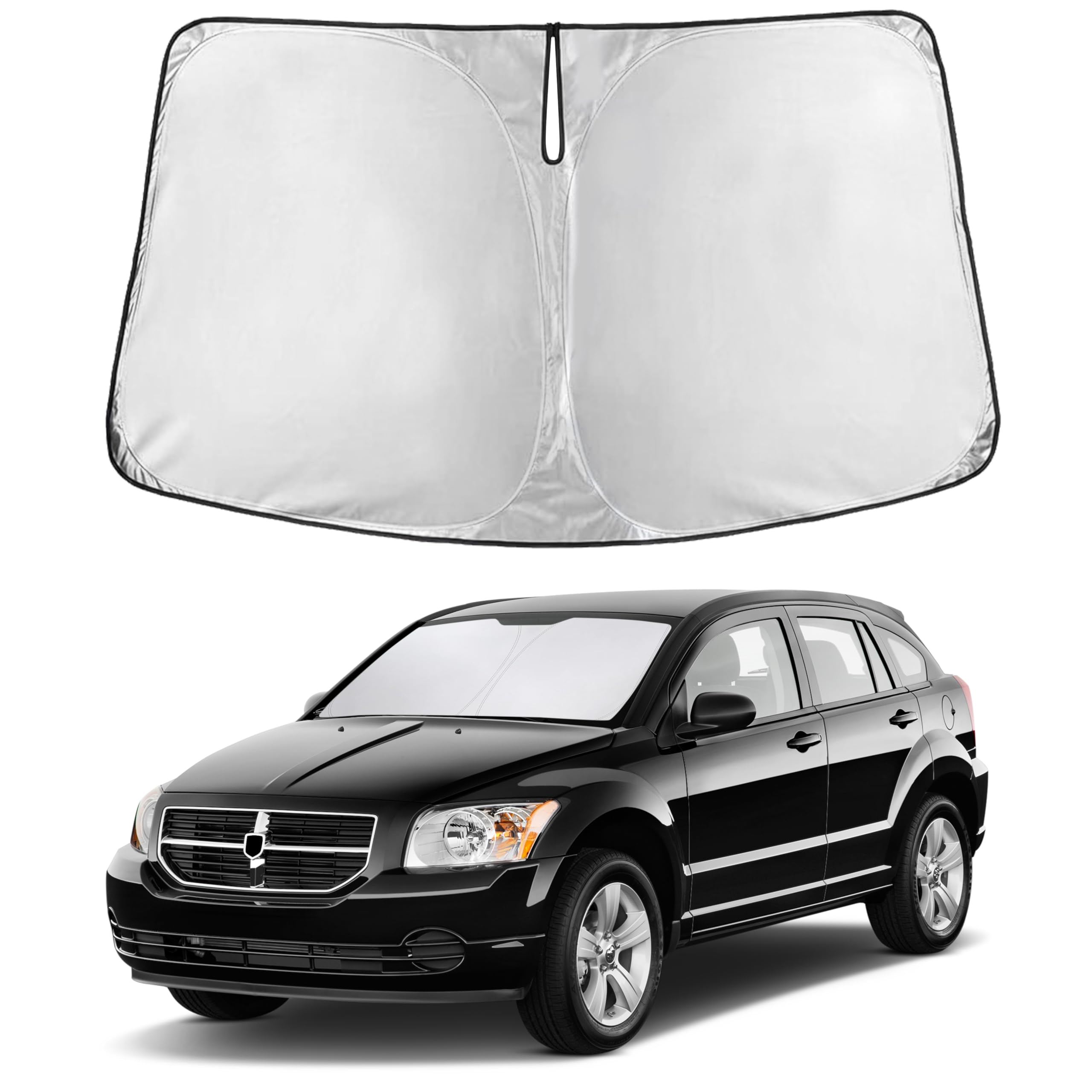 EcoNour Windshield Sunshade Compatible for Dodge Caliber 2007-2011 2012