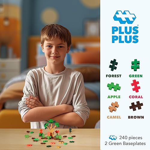 Miniatura 2 de PLUS PLUS Bloques de construcción entrelazados de 240 piezas para niños, juguetes de conexión de extremo abierto, minimanipuladores STEM Bin - Tubo