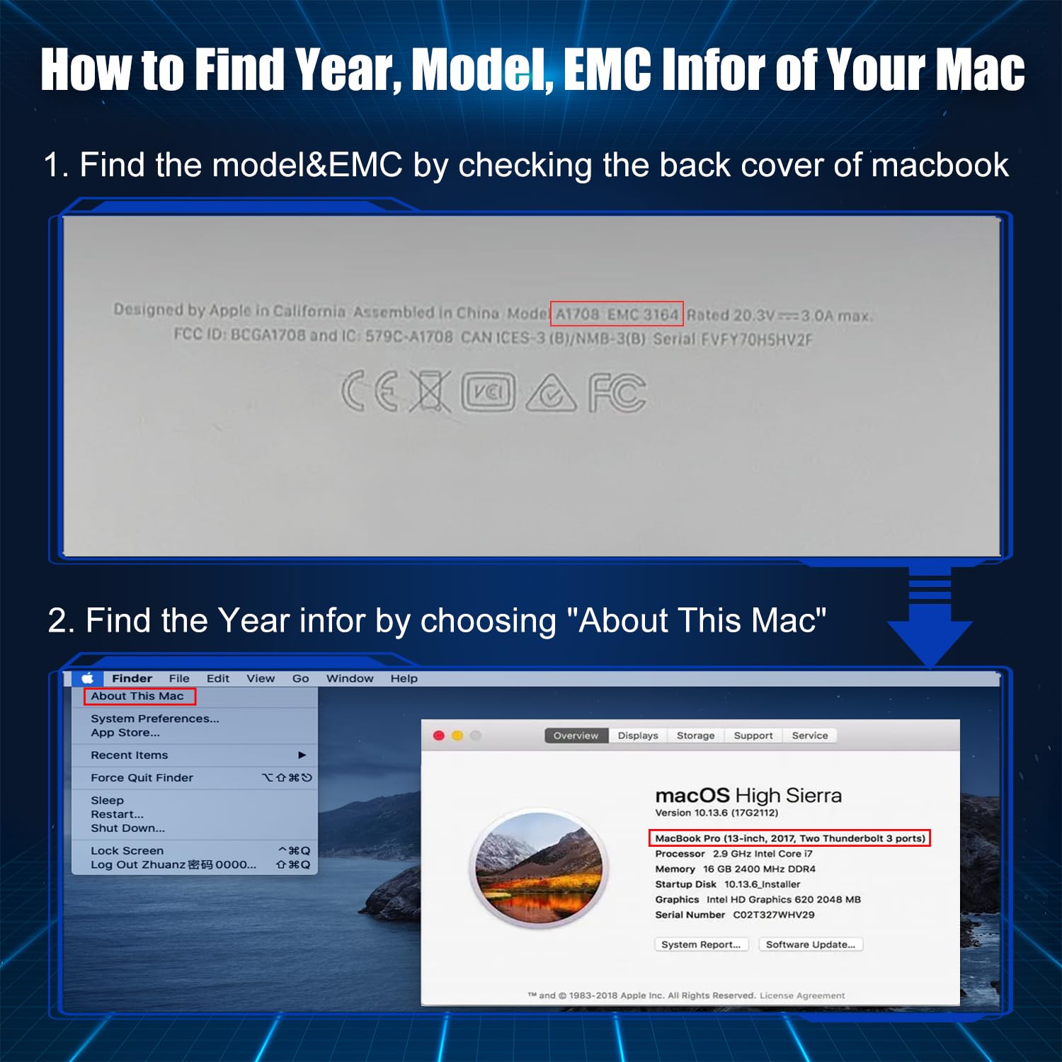 256 GB NVMe SSD para MacBook Pro A1708 2016 2017 Sin Barra Táctil, Interfaz Original de 22+34 Pines, M.2 PCIe 3.0 3D NAND TLC Disco Duro Interno Mejora el Rendimiento, Mac OS Preinstalado