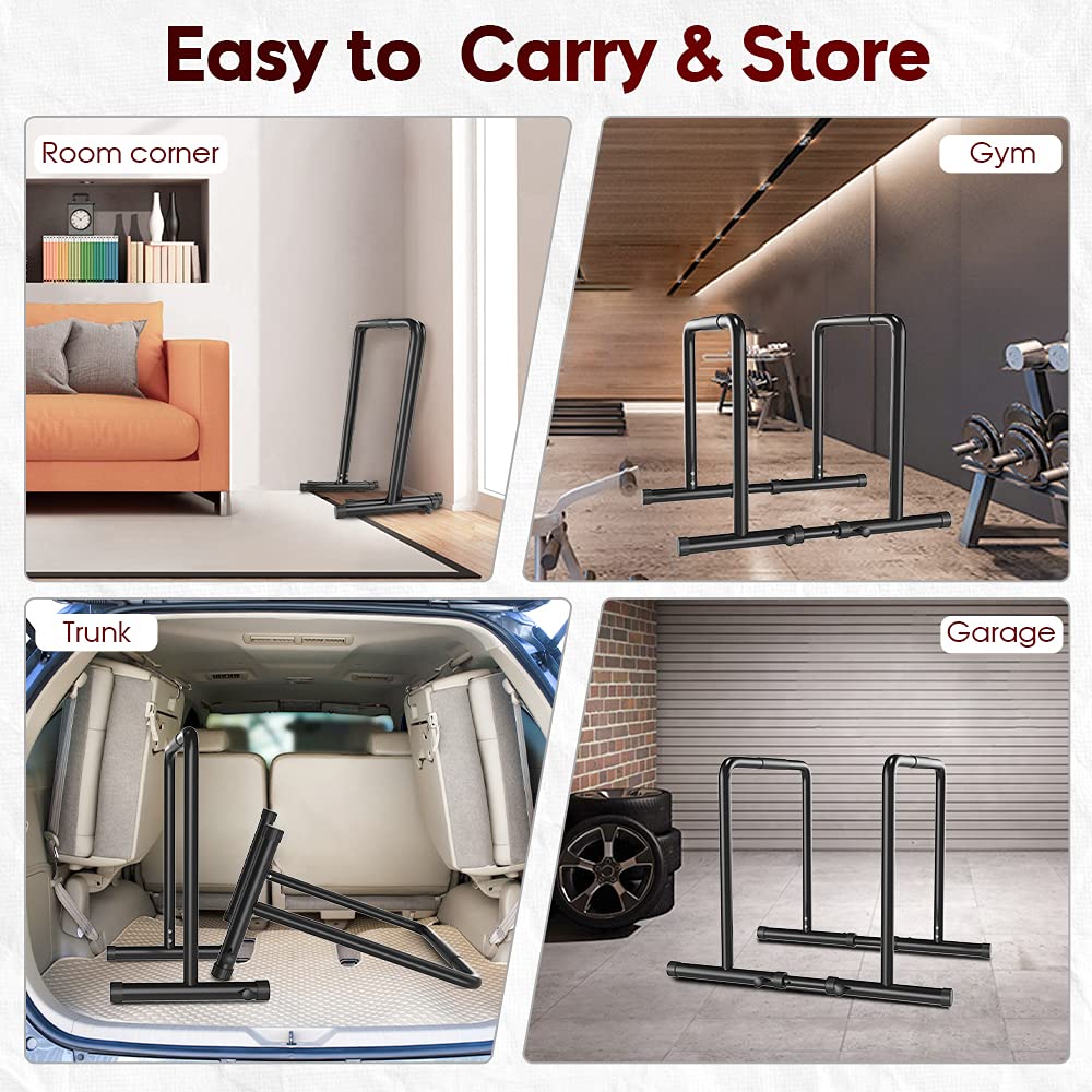 Buy Dripex 500lbs Adjustable Dip Bar Heavy Duty Steel Dip Station, Home