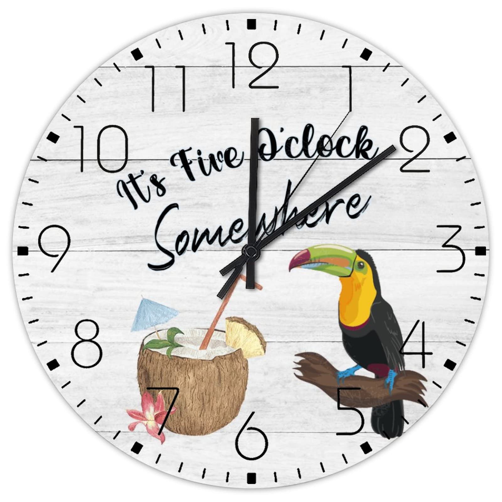 Horloge murale en bois cadeau pendaison de crémaillère idéal pour nouvelle maison