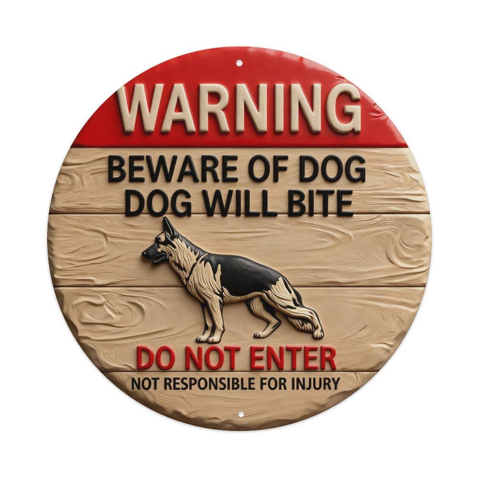 Zlatcbu Vintage Warning Beware Of Dog Dog Will Bite Do N_1peyb Metal Tin Sign Retro Wall Art Poster, Decor For Home Living Room Bar Cafe Garage, 8X8 Inch