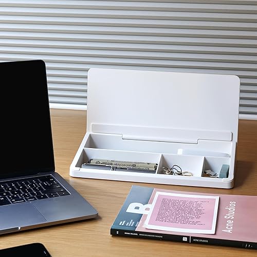 Miniatura 8 de Varhomax Pizarra blanca de cristal con almacenamiento, pequeña pizarra blanca de borrado en seco, lista de tareas, bloc de notas para oficina,