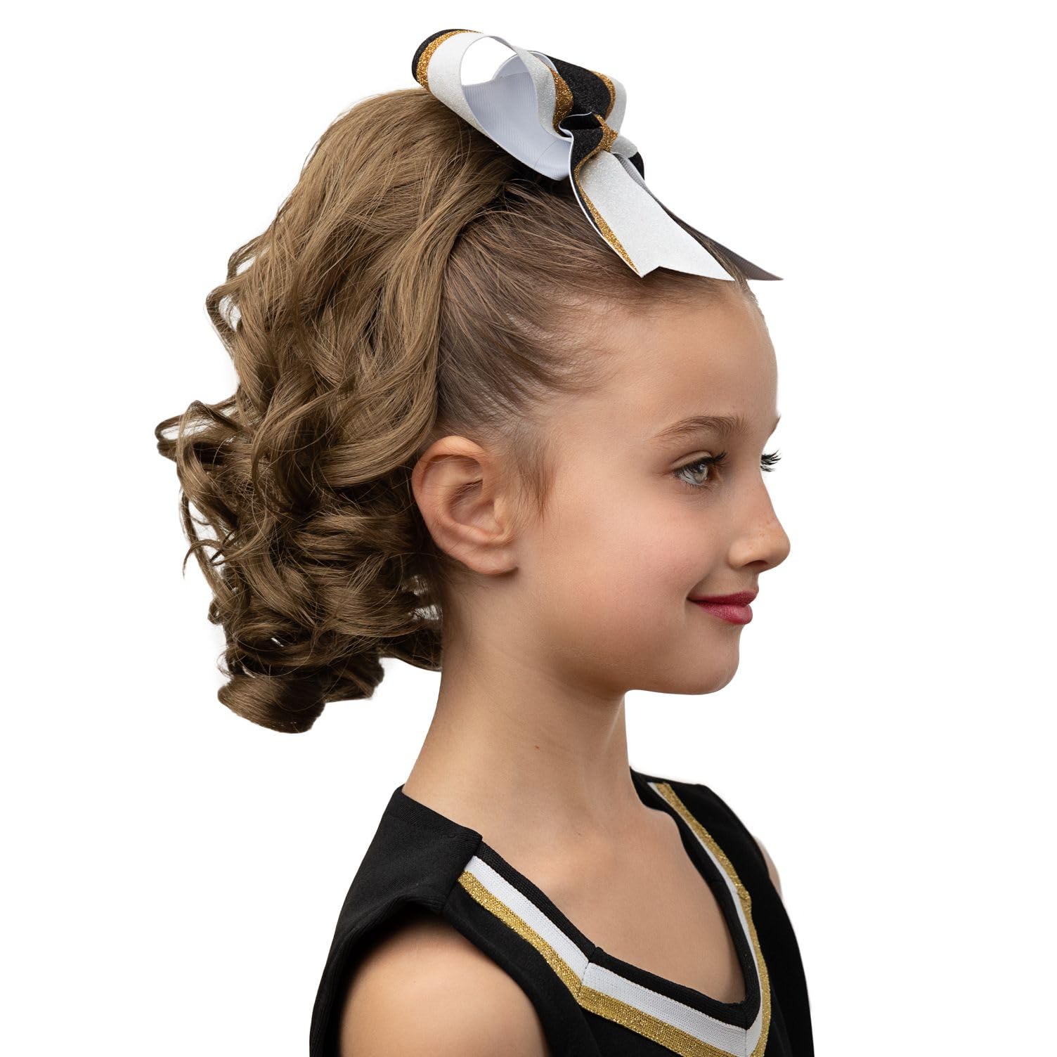Perfect Curls Cheerleader Hairpiece, 14 inch Curly Ponytail Hairpiece for Young Girls (Cutie)
