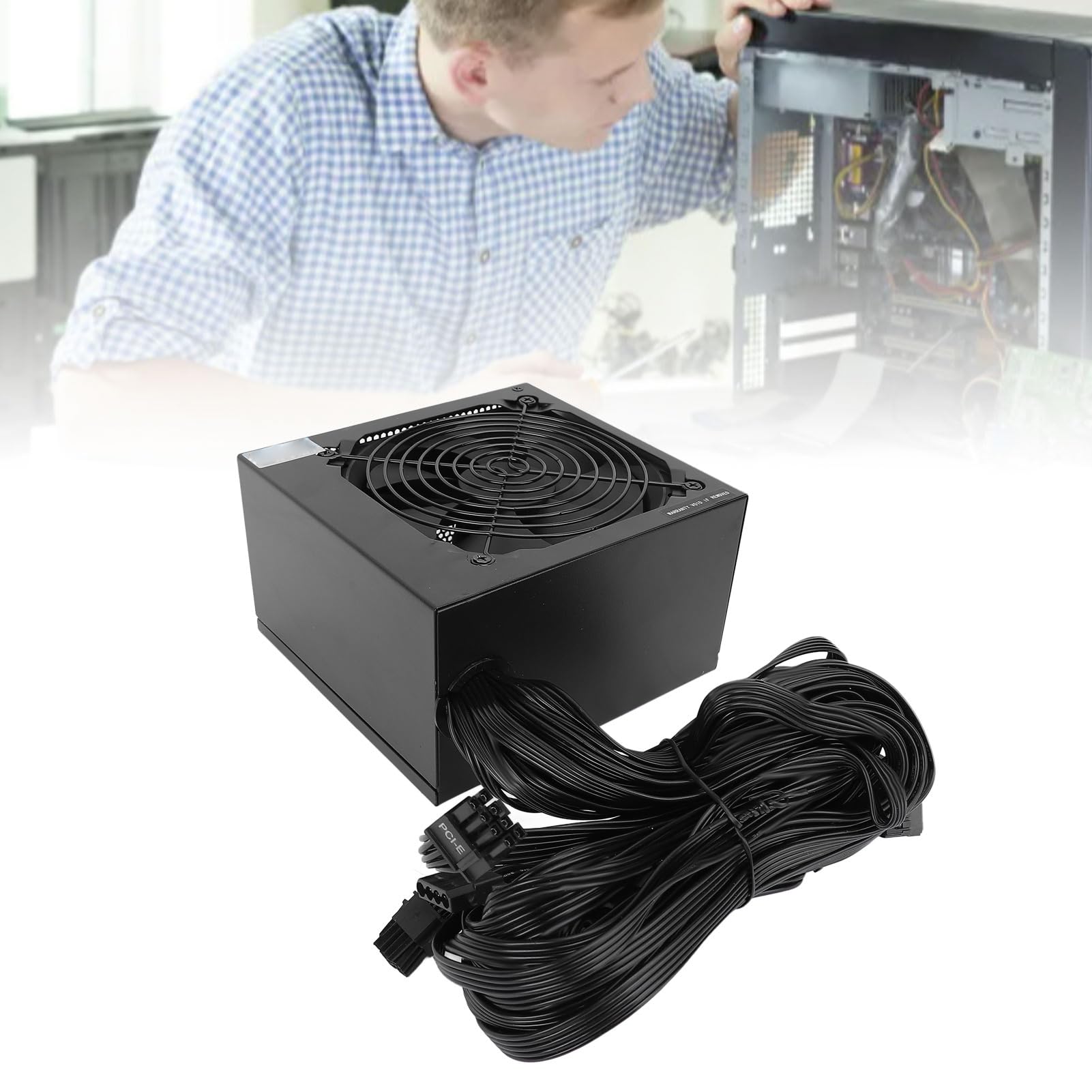 Fabater Alimentatore per Case da Tavolo da 700 W con Protezioni Multiple e Ventola di Raffreddamento per Aggiornamenti del PC, Struttura in Lega di Alluminio