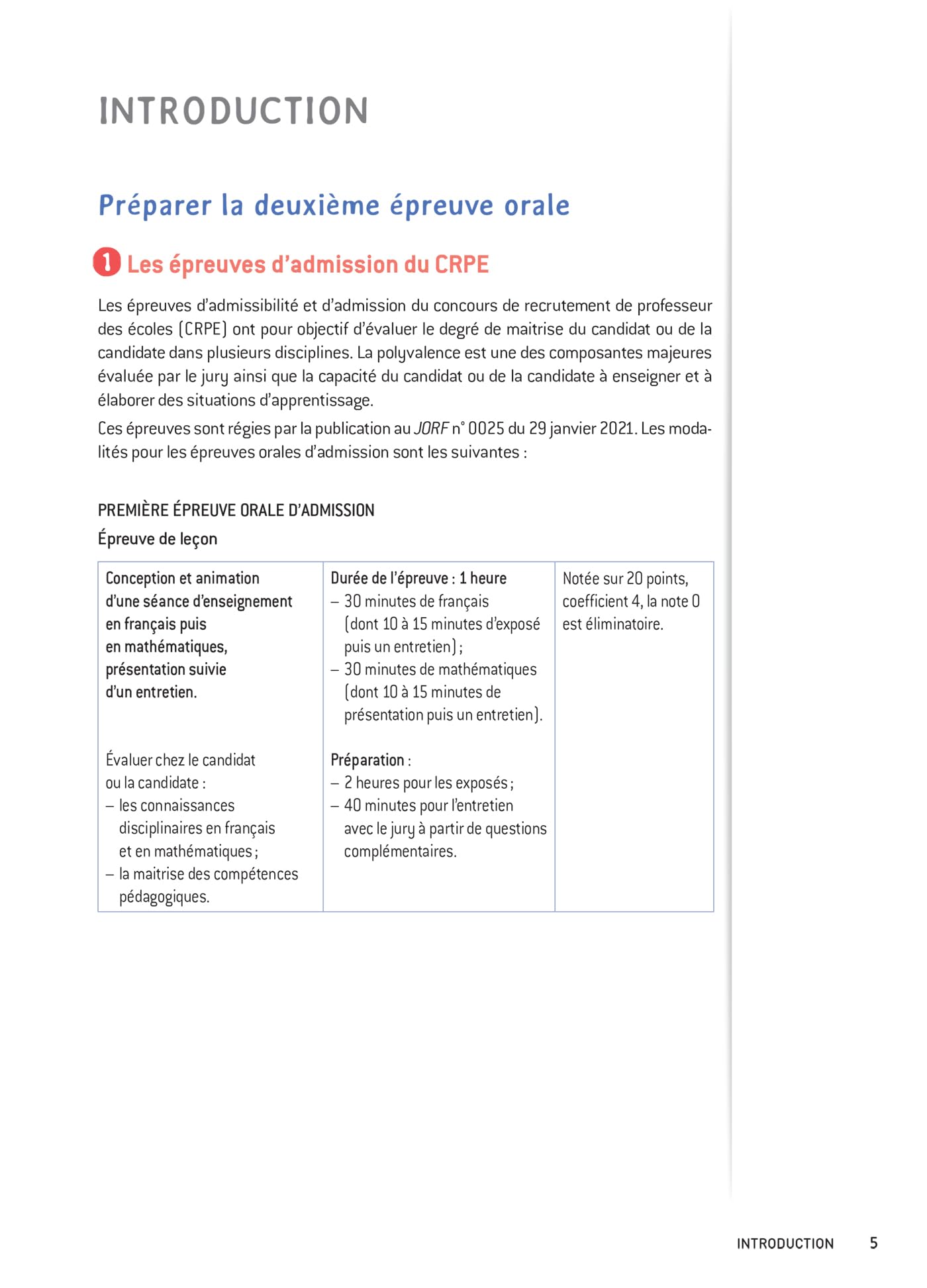 Epreuve d'entretien - CRPE 2026-2027 - Epreuve orale d'admission - L3 et M2