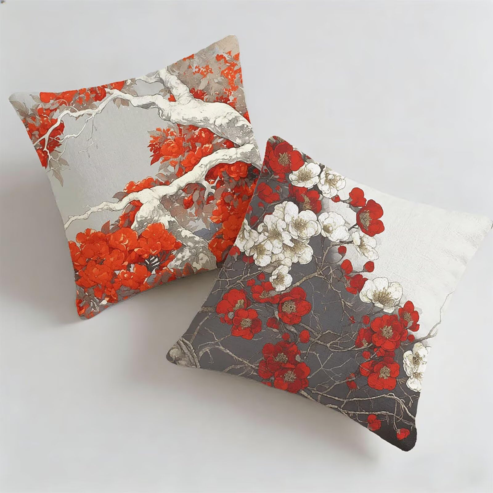 Housse de coussin rouge 40x40cm extérieur imperméable taie oreiller sofa