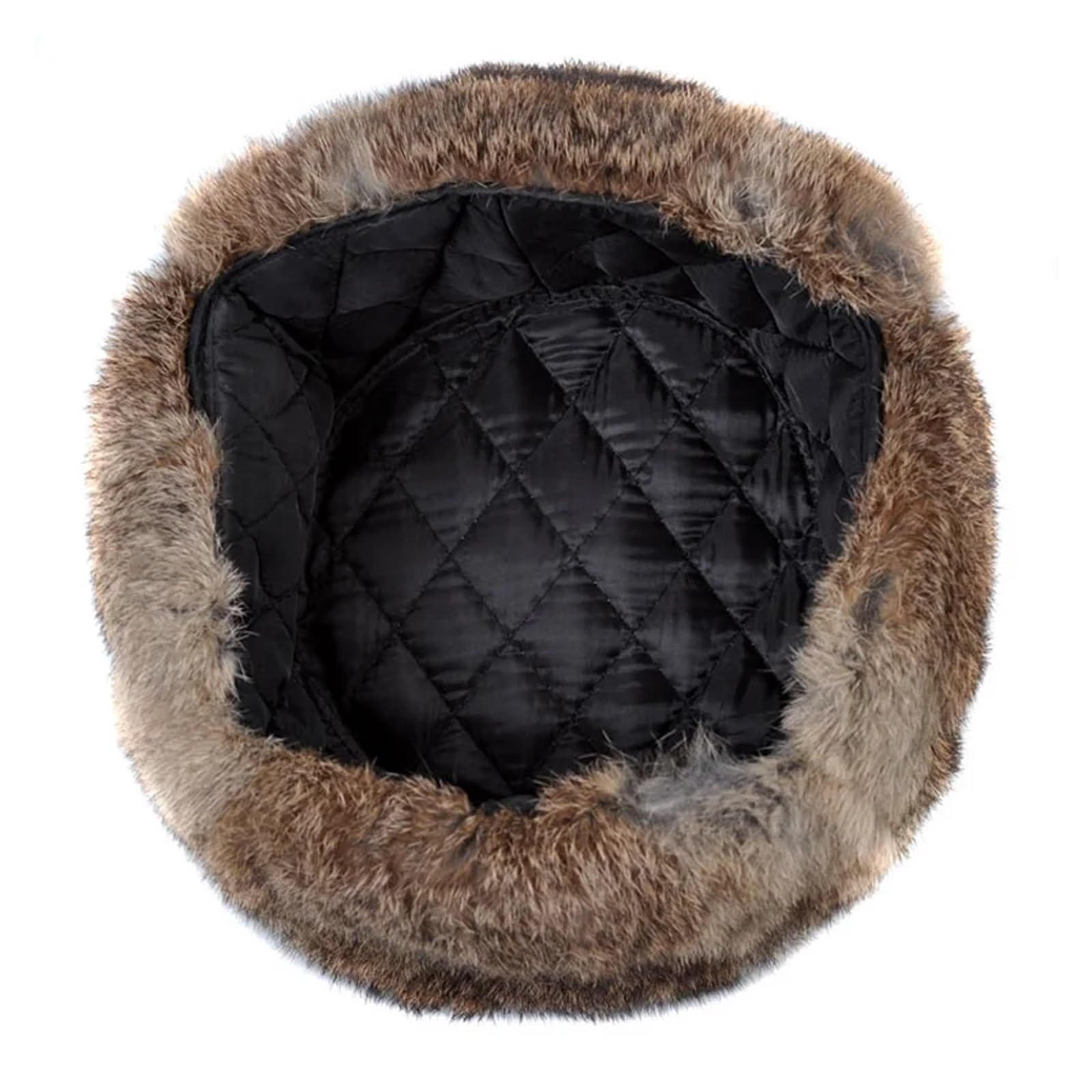 Rabbit Fur Cap Man Winter Genuine 100% Bomber Hat Windproof Warm Earmuffs Male Flat Grey/Black Russian Fitted