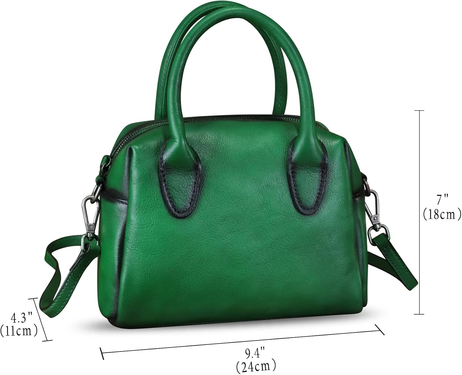 Genuine Leather Handbag for Women Leather Top Handle Purse Retro Handmade Satchel Vintage Crossbody Hobo Bag